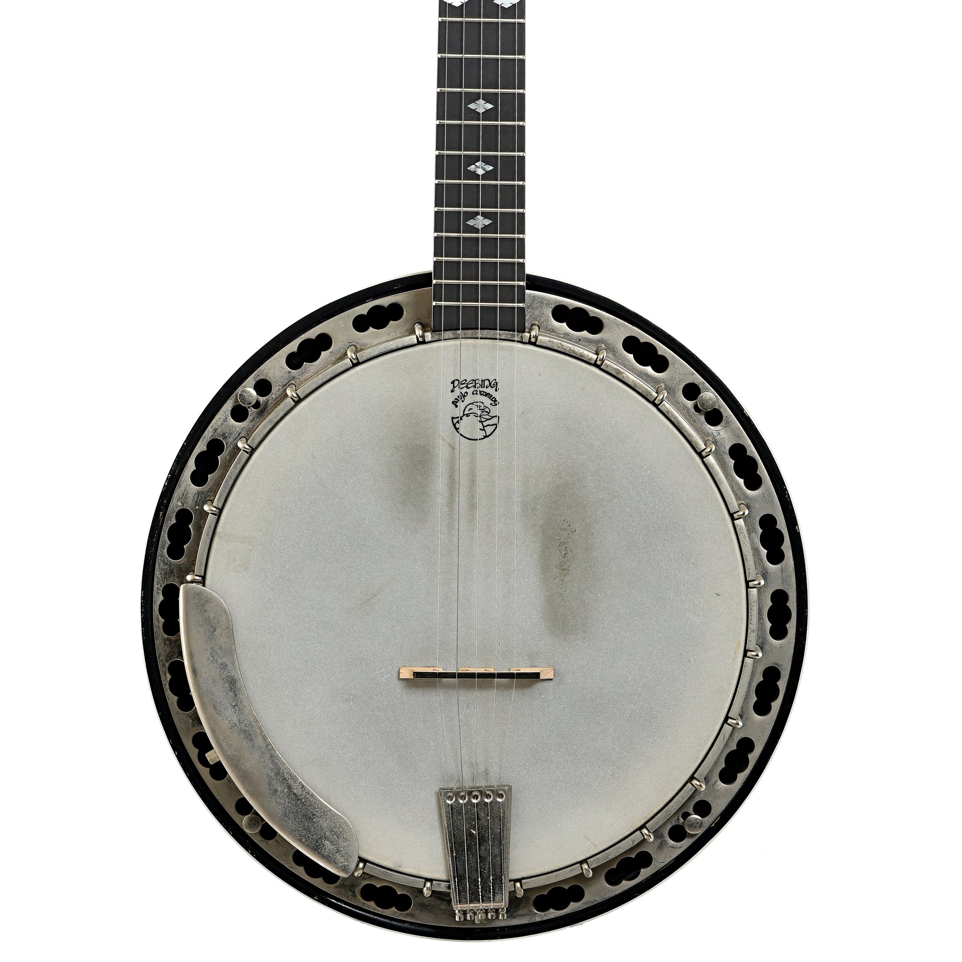 Front of Deering Deluxe Resonator Banjo