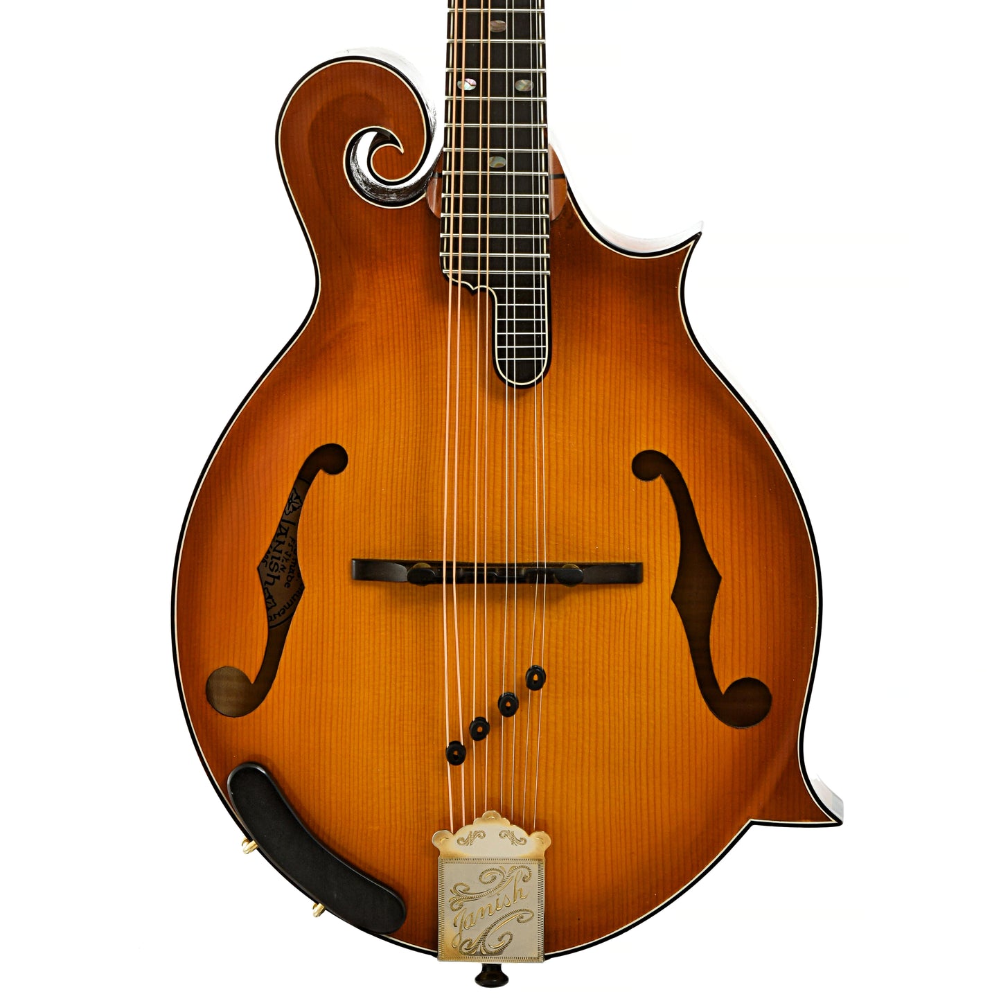 Front of Janish F5 JYN Mandolin 