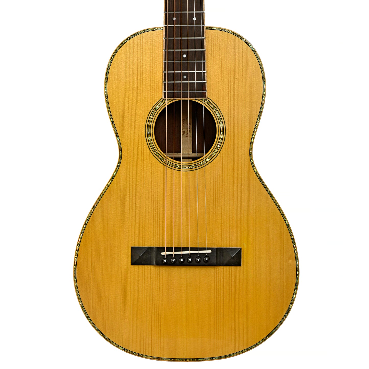 Front of Baleno Size 2 Parlor Acoustic Guitar 