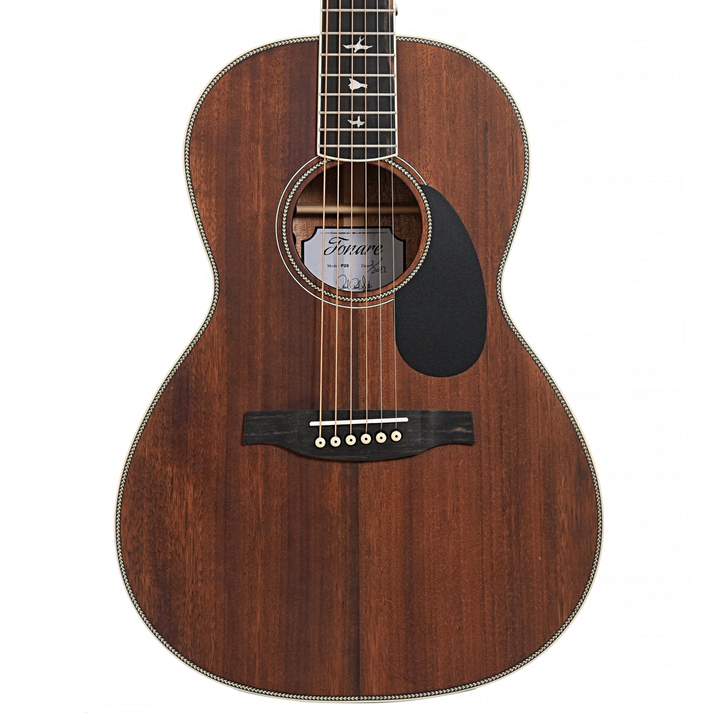 Front of PRS SE P20E Parlor Acoustic / Electric