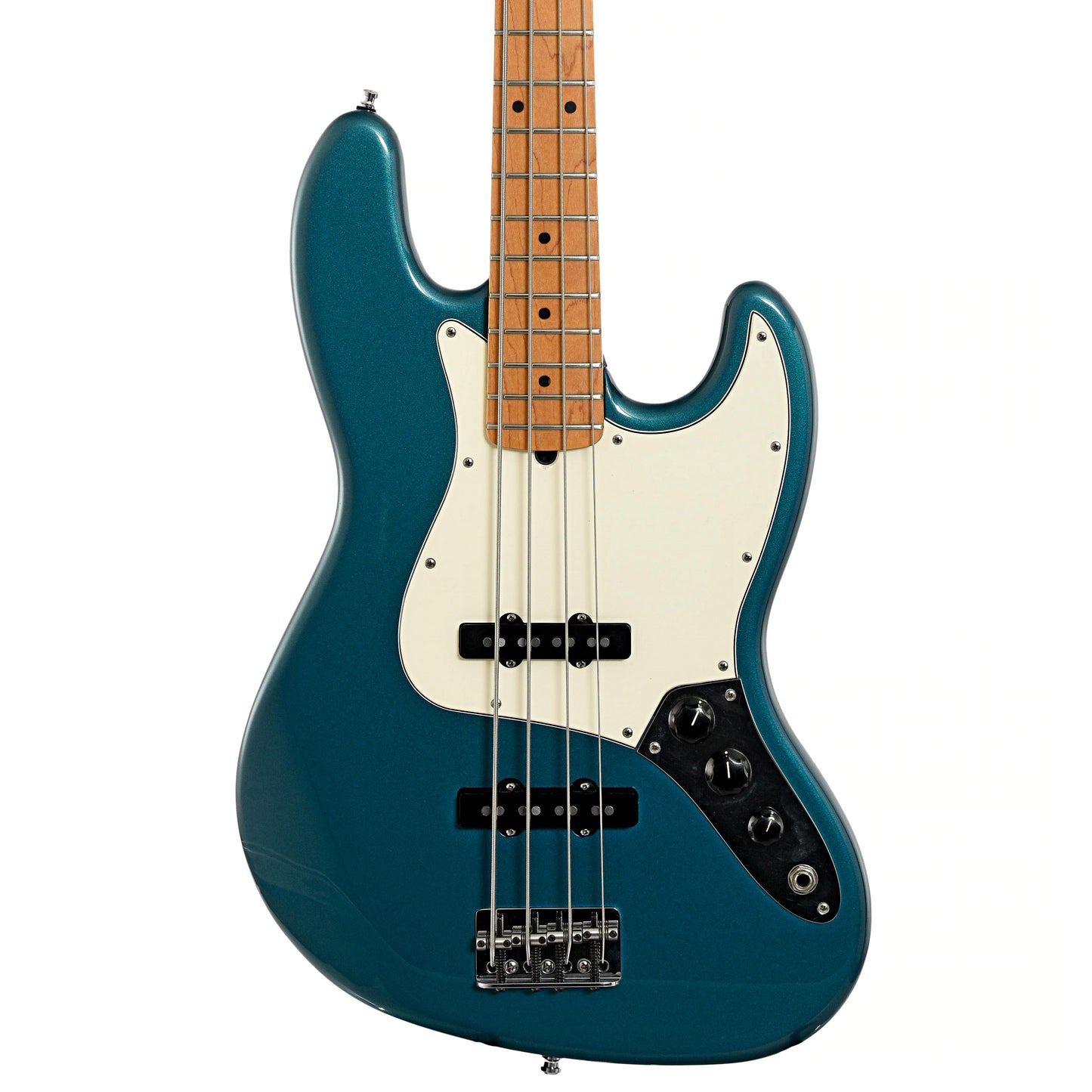 Front of Fender American Series Jazz Bass