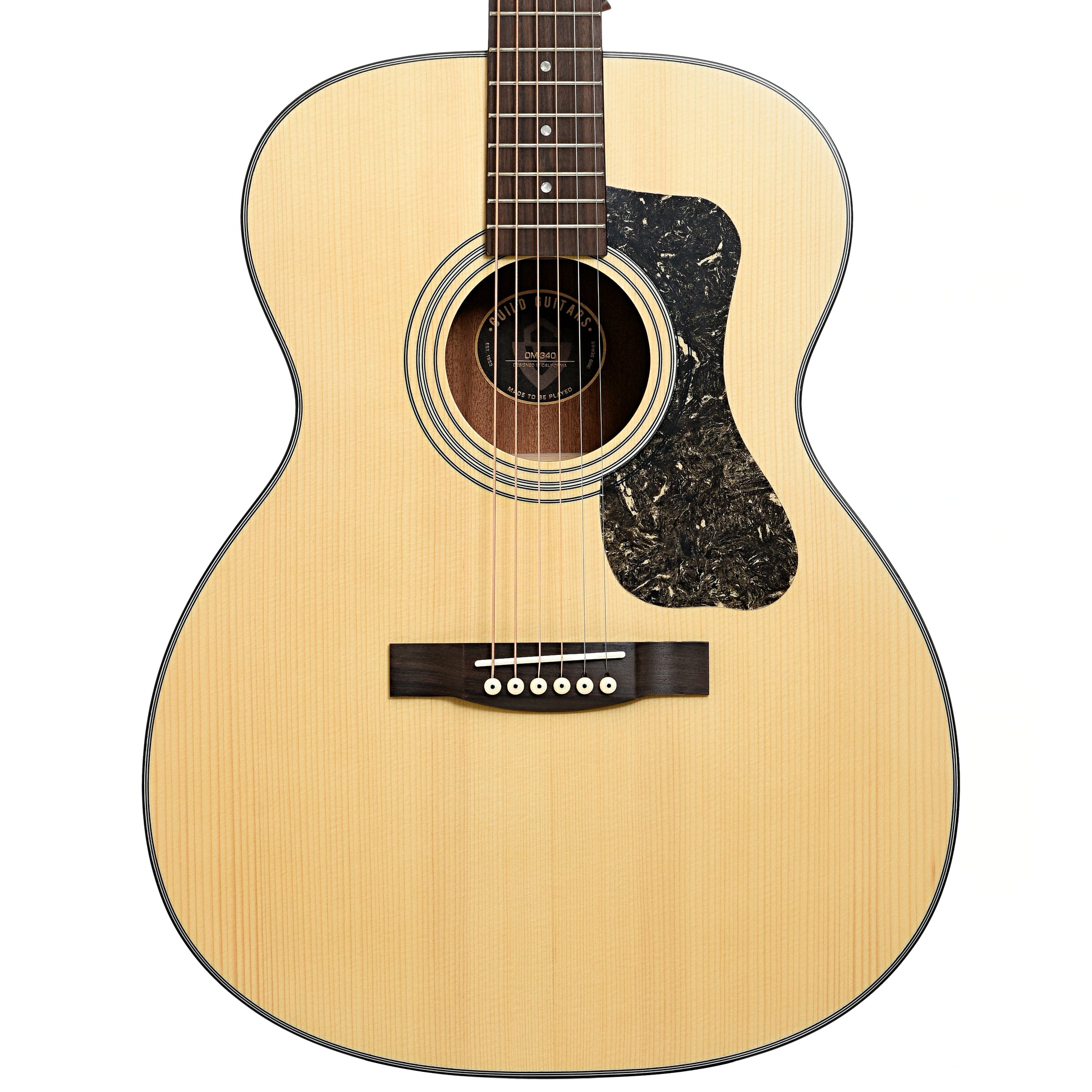 Front of Guild 300 Series OM-340 Acoustic Guitar