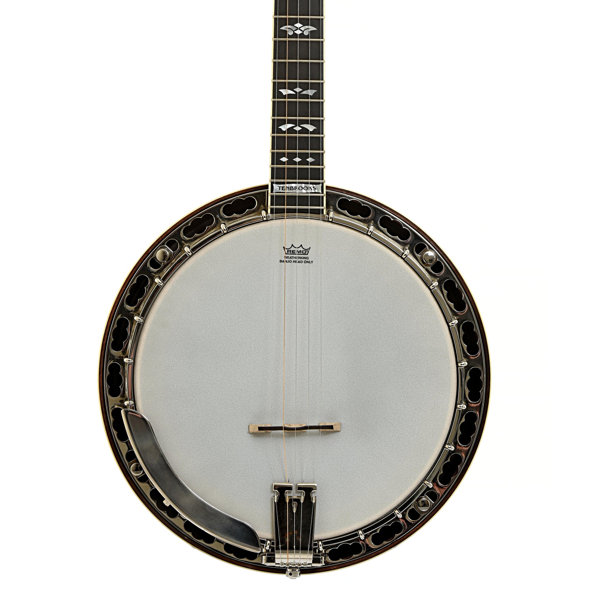 Full front of Deering Tenbrooks Legacy Resonator Banjo