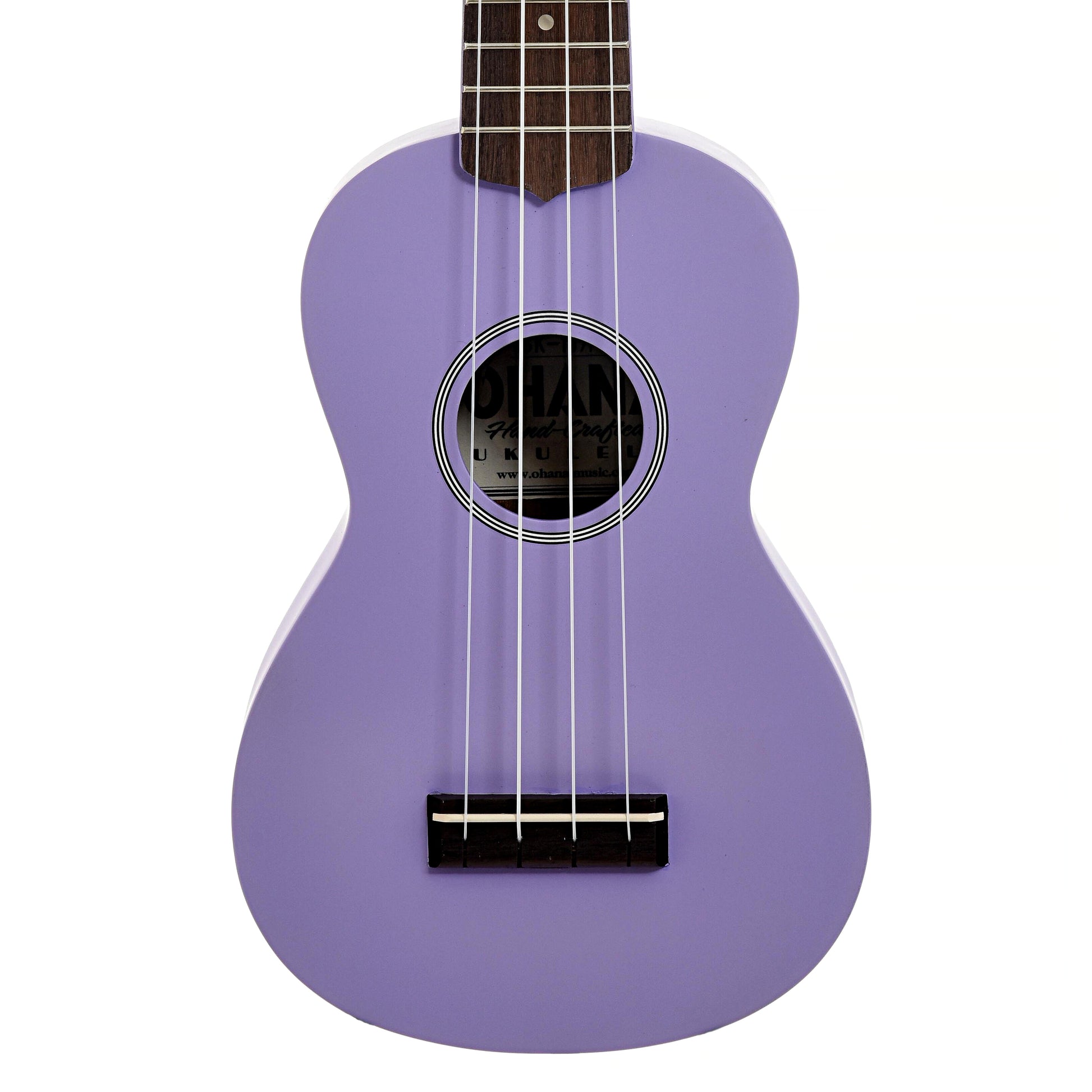 Front of Ohana SK-10 Soprano Ukulele, Purple