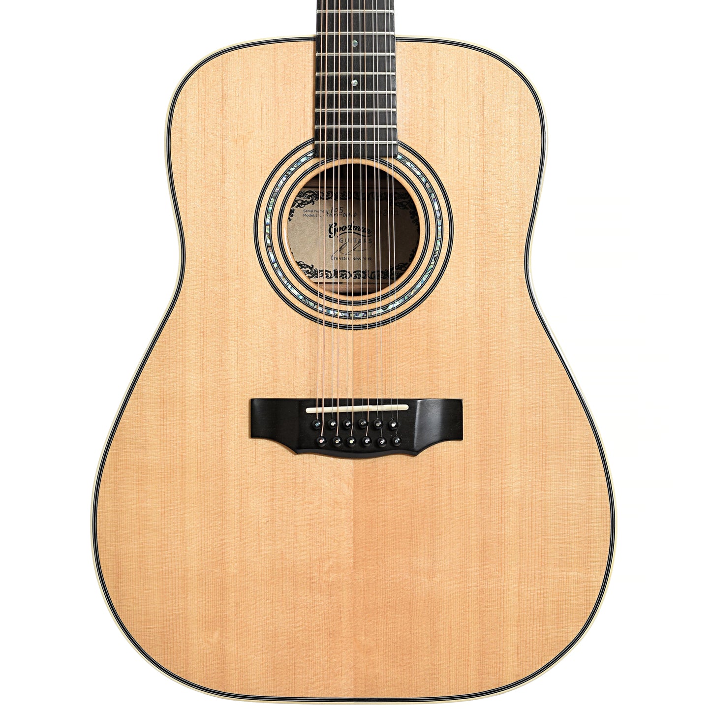 front of Goodman 12-String Dreadnought Acoustic Guitar