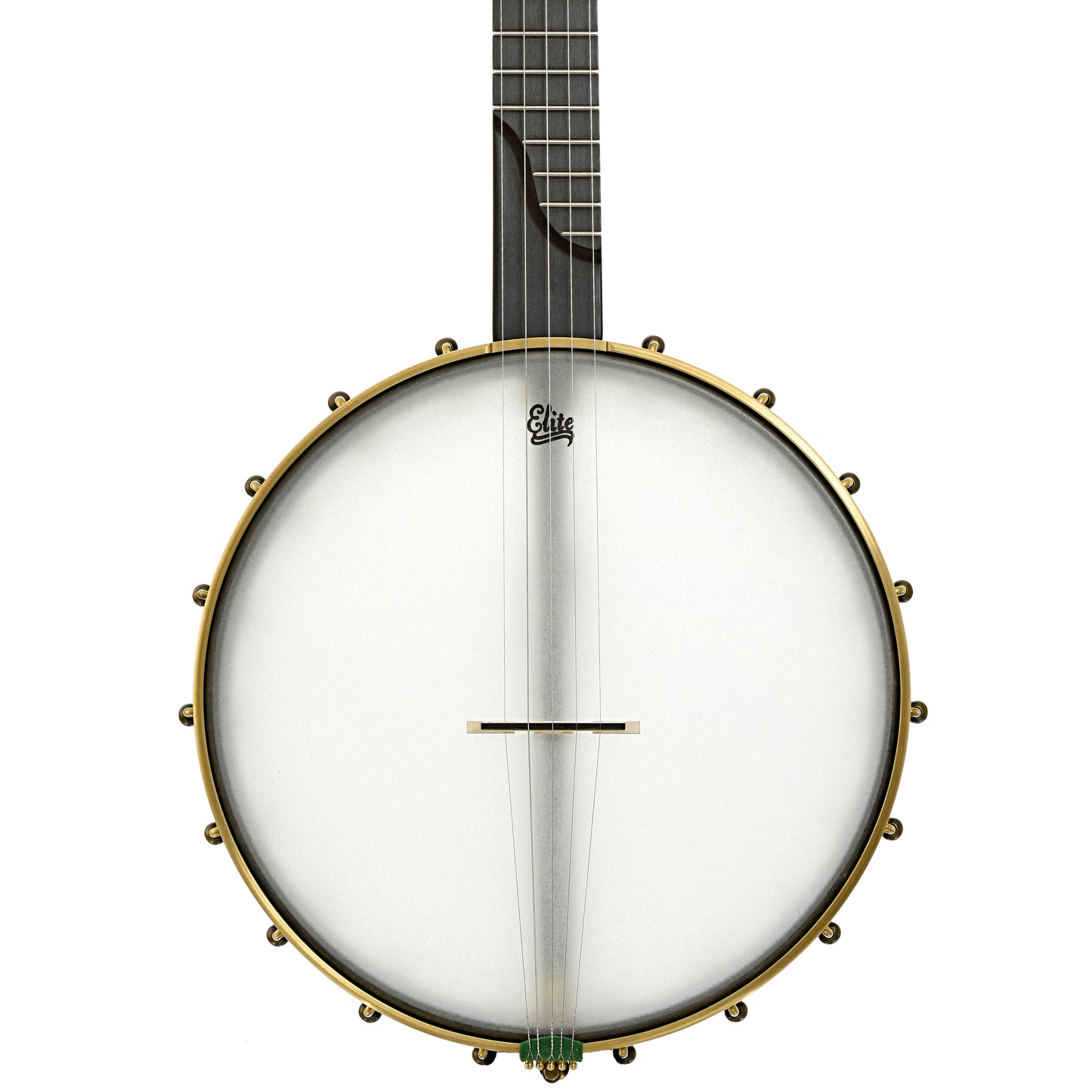 Front of Chuck Lee Lone Star Custom 12" Openback Banjo #865, Integral Wood Tone Ring