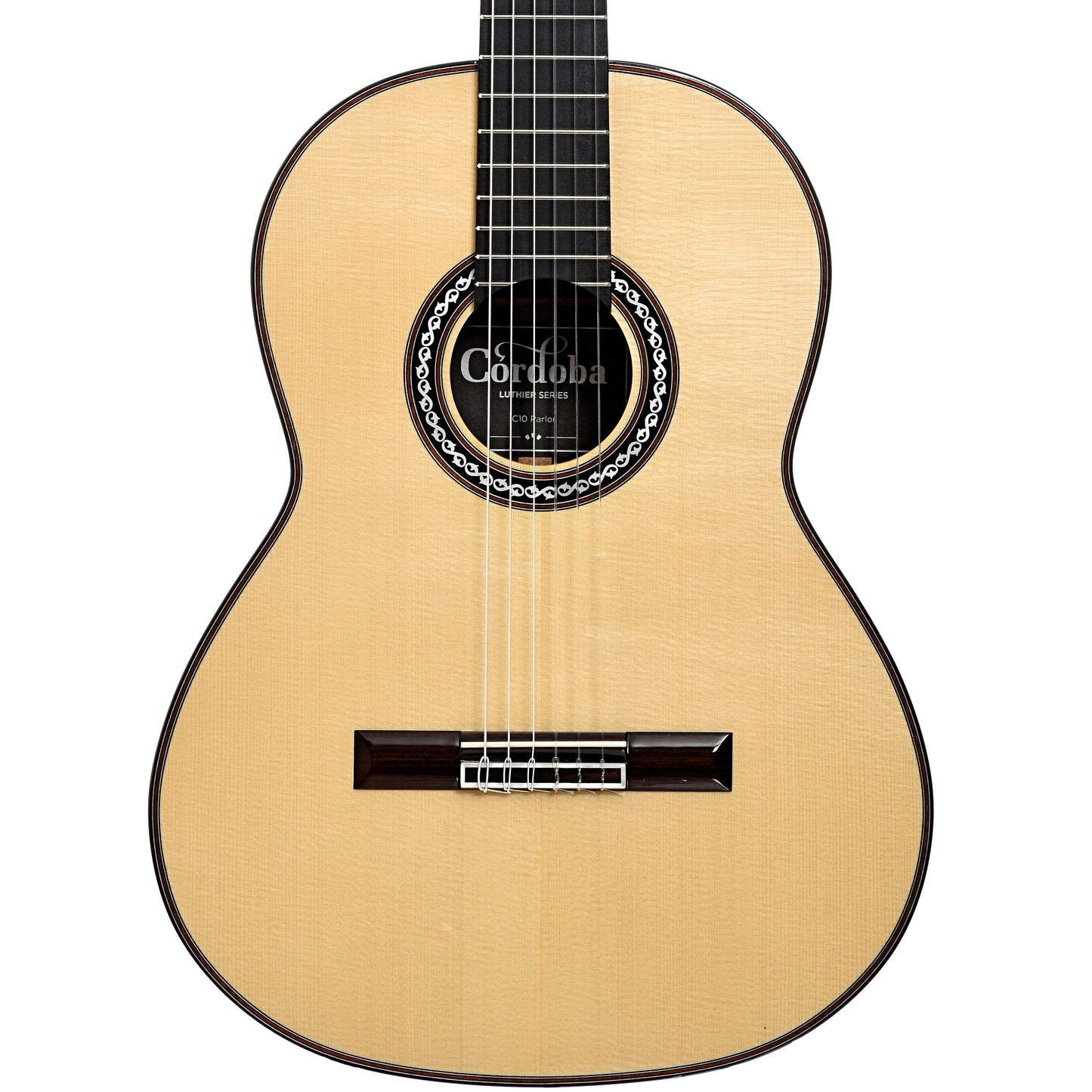 Front of Cordoba C-10 Parlor Nylon String Guitar