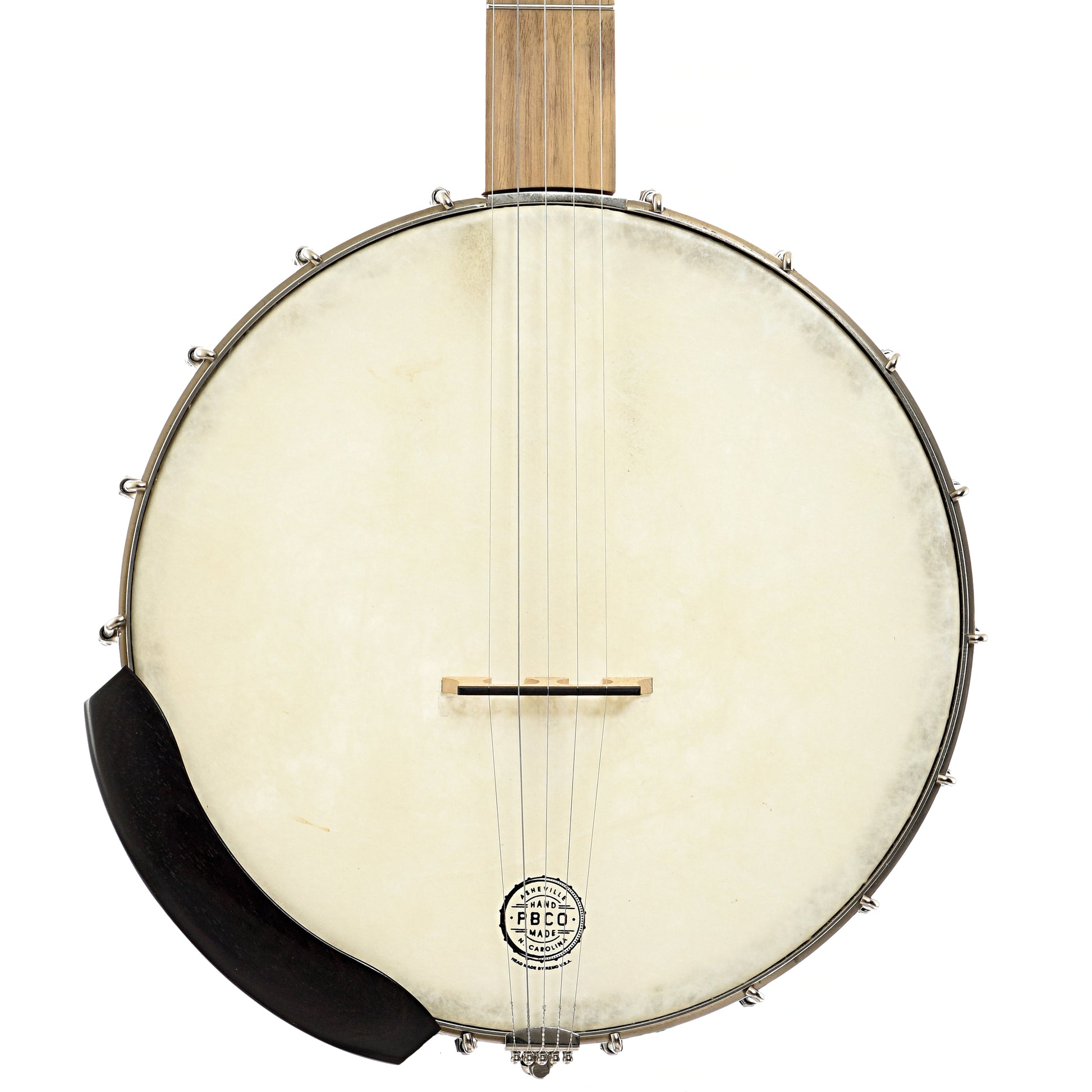 Front of Pisgah Possum Cherry 12" Open Back Banjo (c.2014)