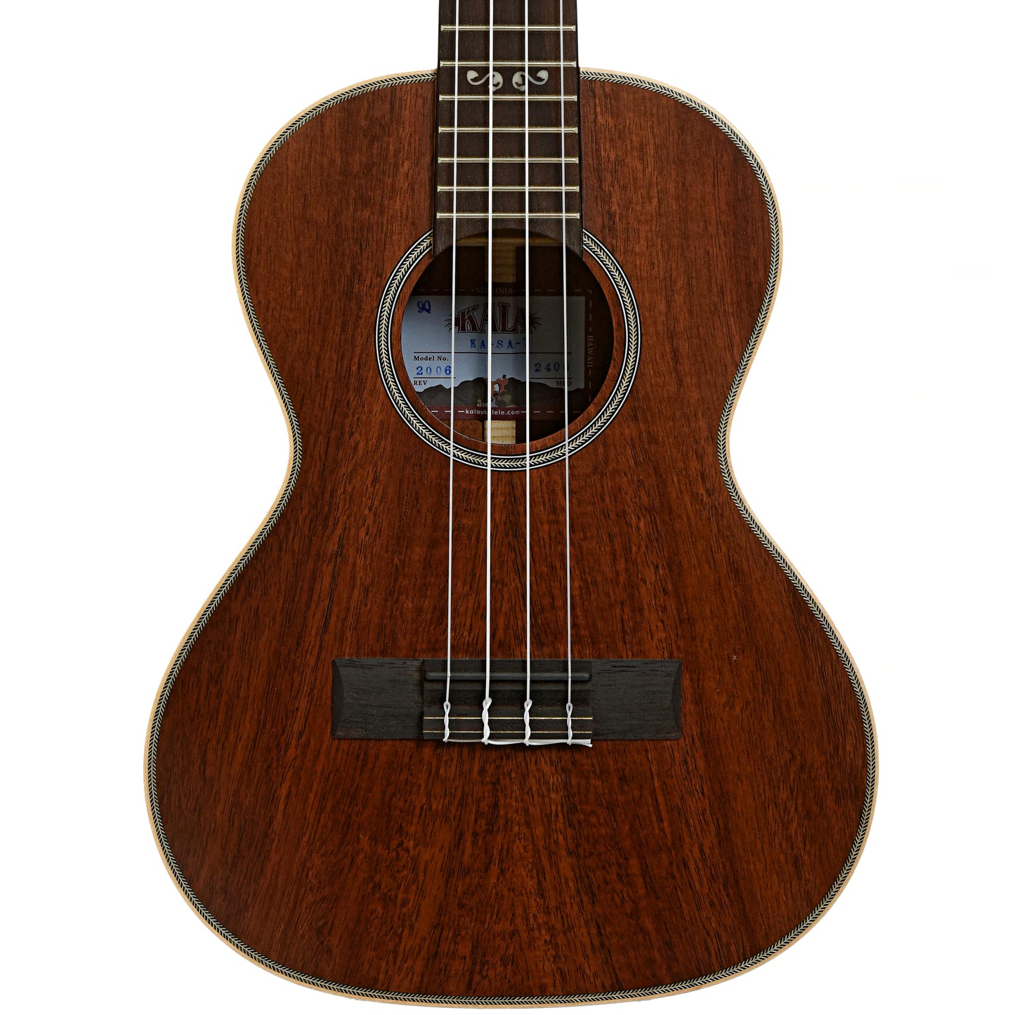 Front of Kala KA-SA-T Solid Acacia Tenor Ukulele