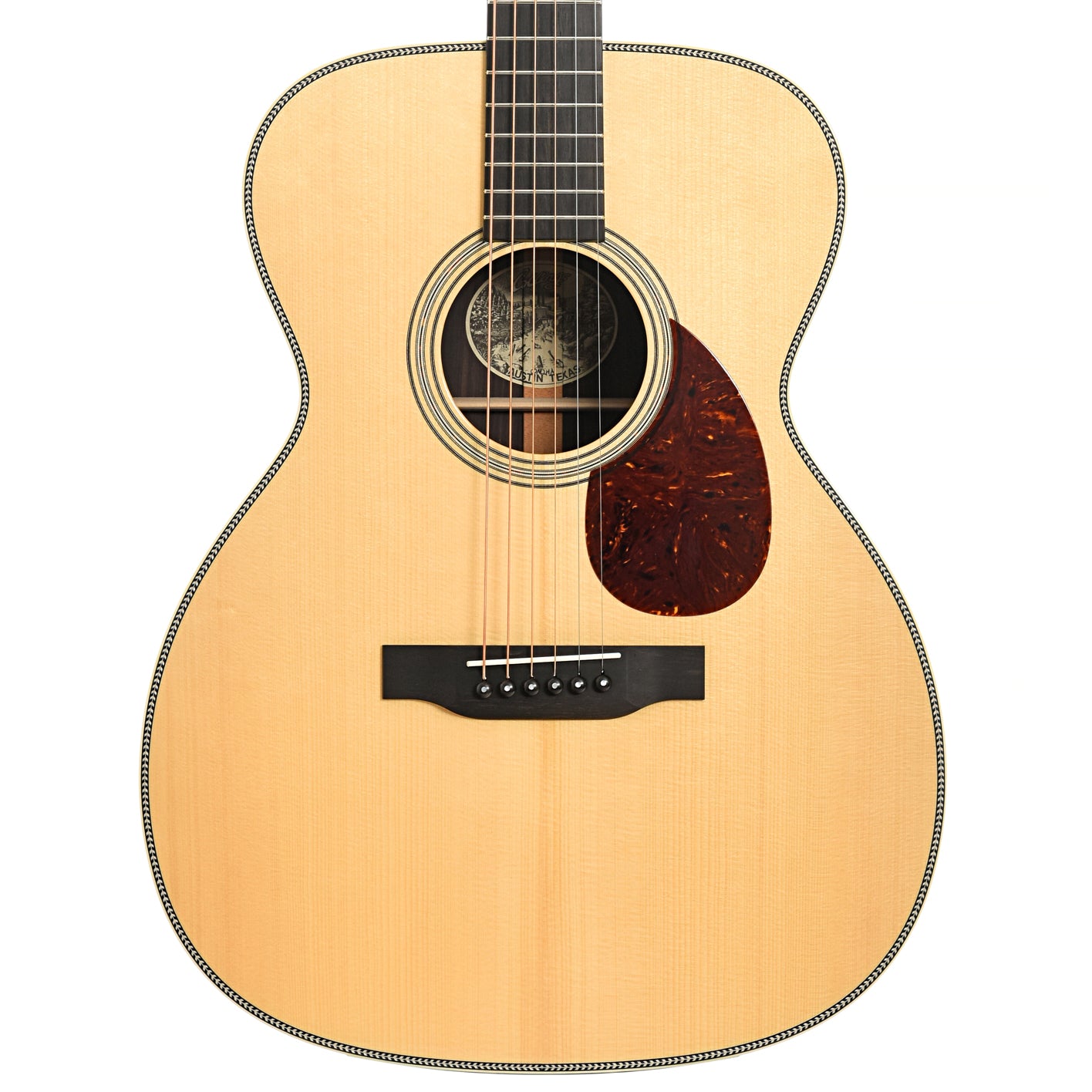 Front of Collings OM2HA Acoustic Guitar, Adirondack Top