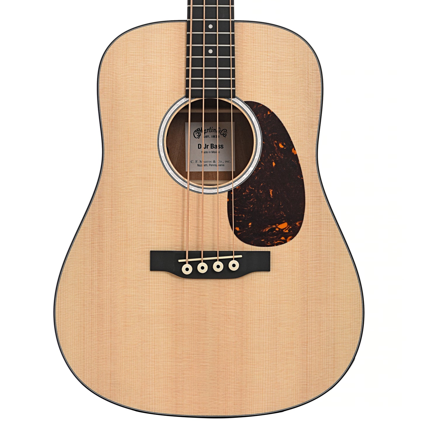 Front of Martin DJR-10E Acoustic Bass 