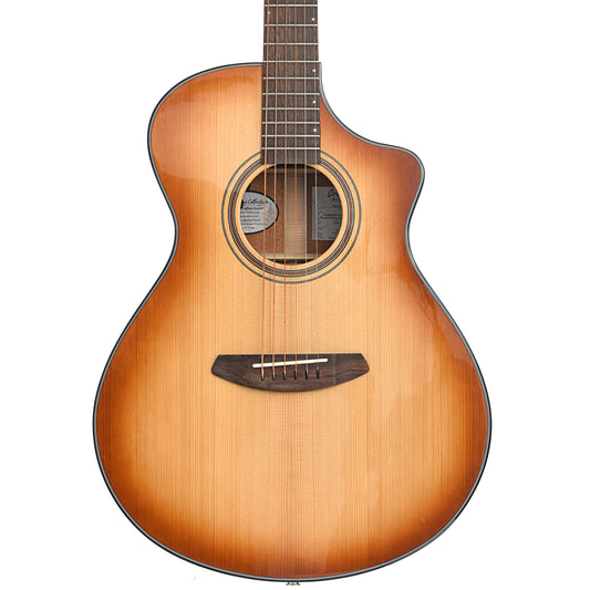 Front of Breedlove Organic Signature Companion Copper CE Torrefied European-African Mahogany 