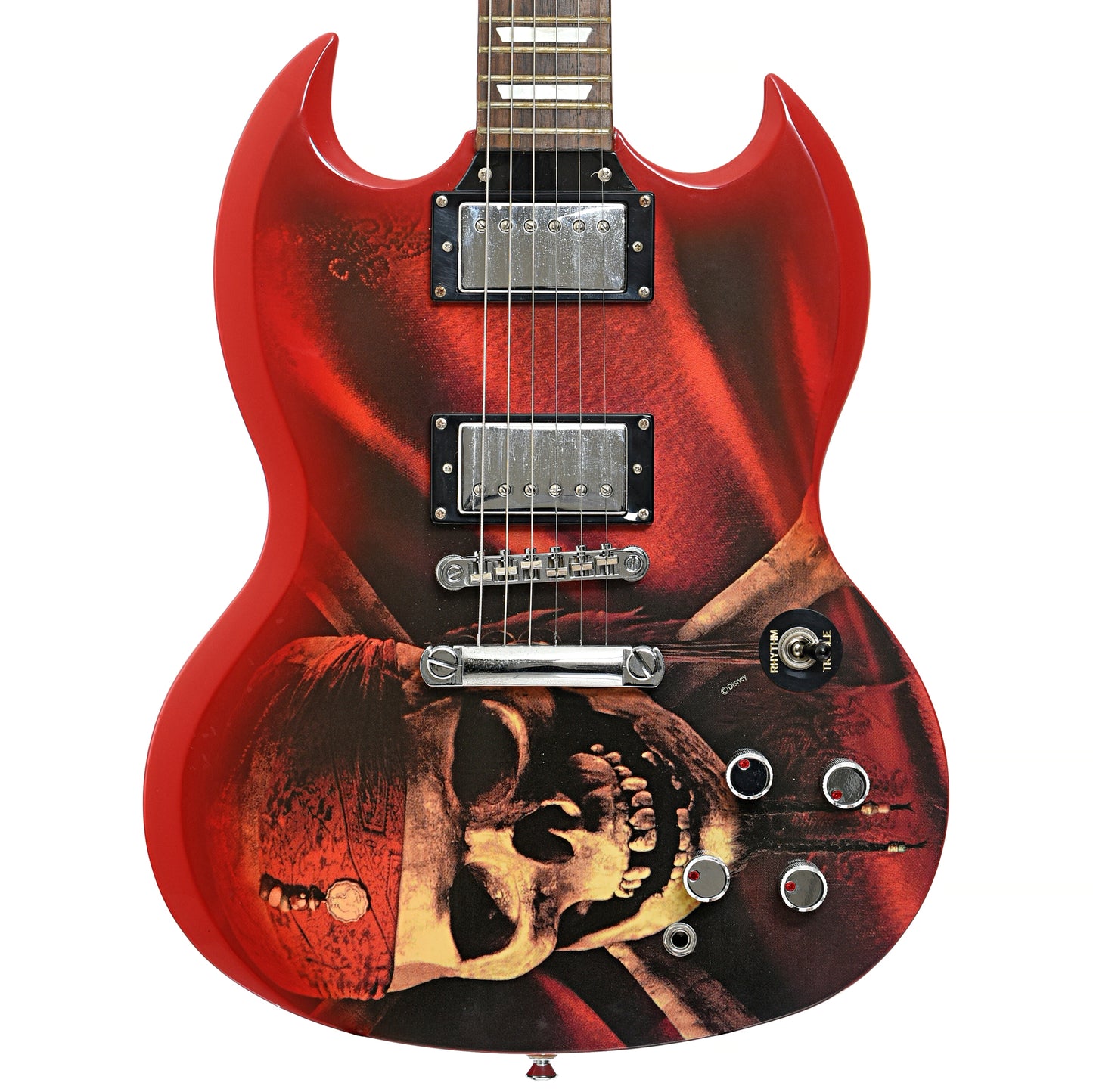 front of Epiphone Pirates of the Caribbean G-400 Electric Guitar
