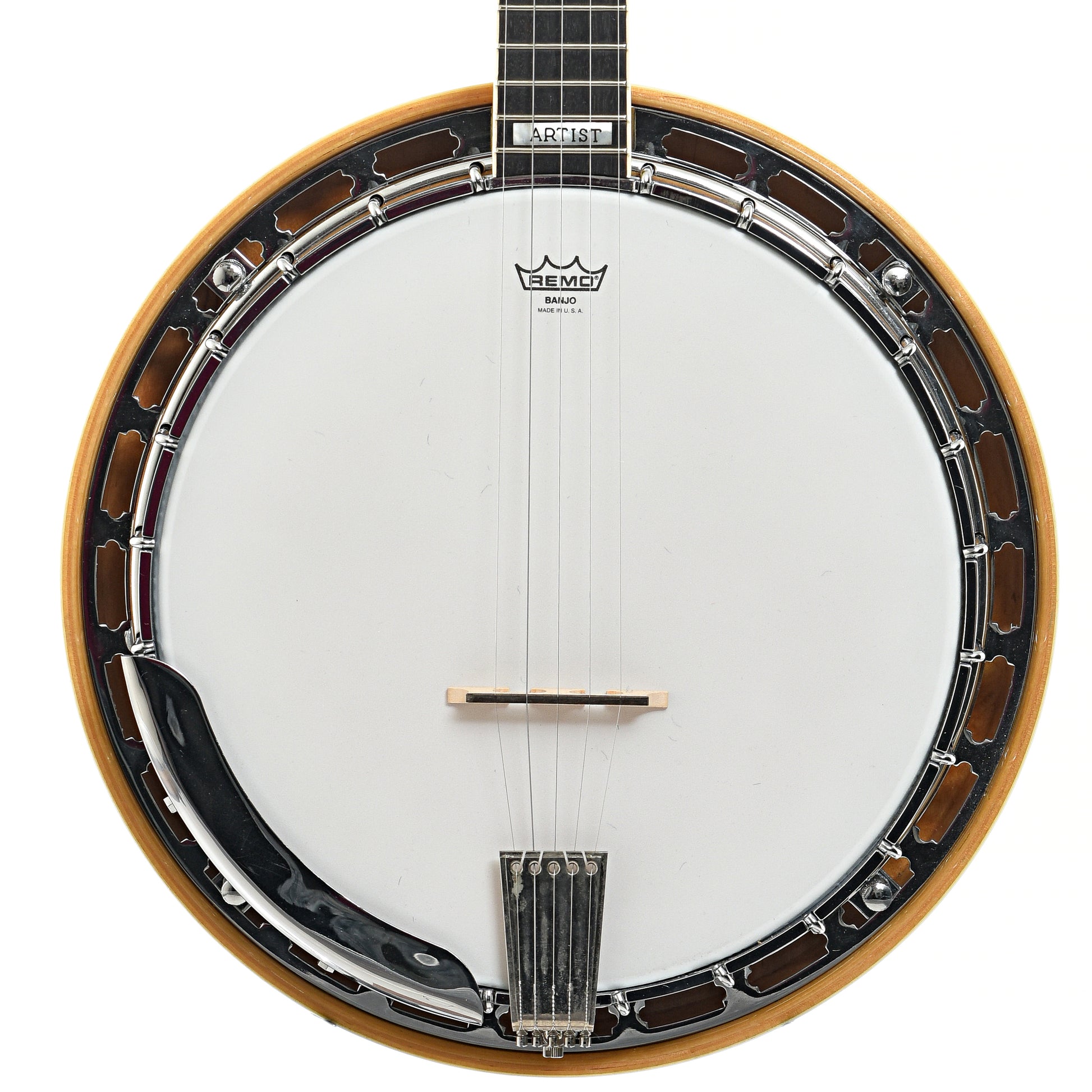 Front of Ibanez Artist "Tree of Life" Blonde Resonator Banjo (c.1977)