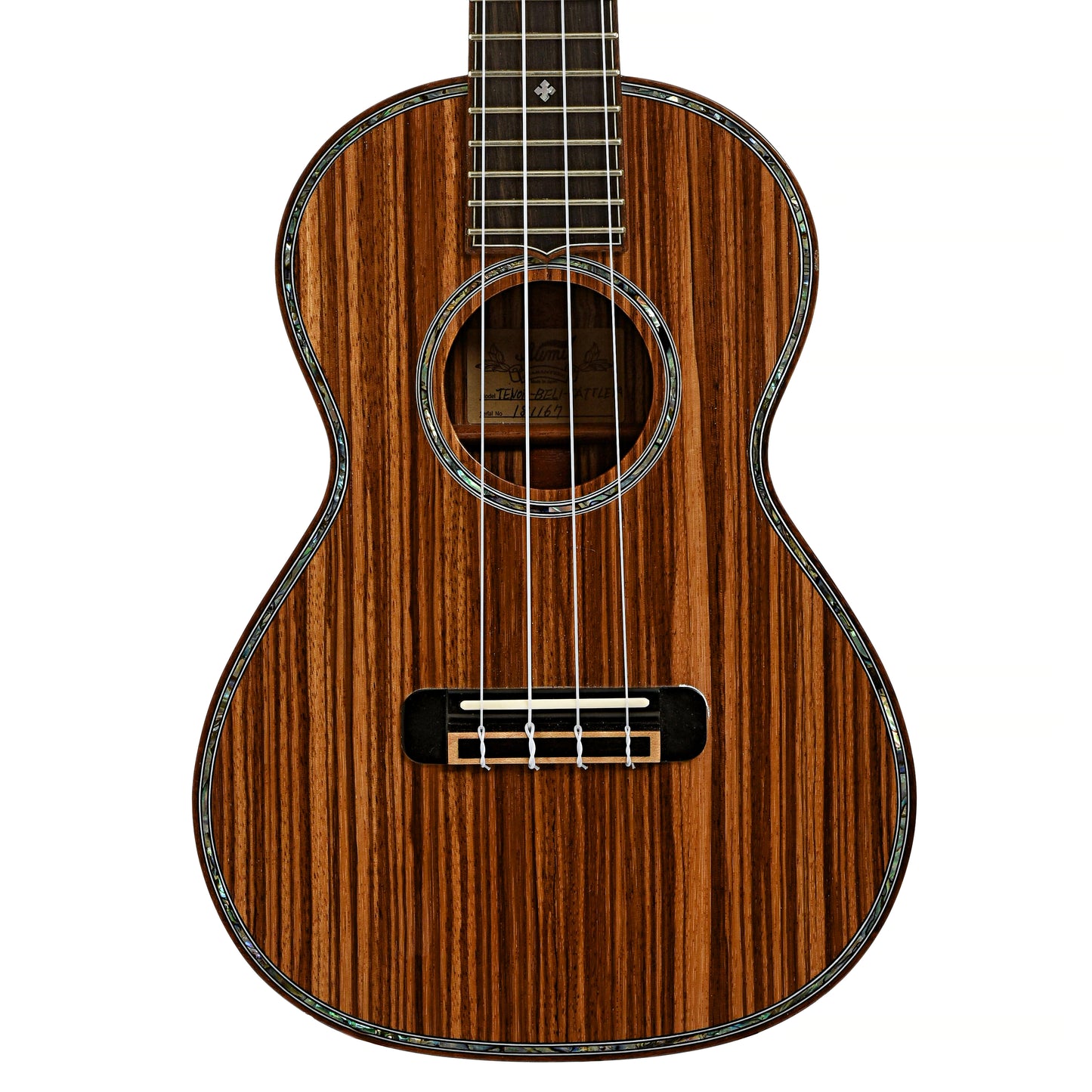 Front of Sumi Beli tenor ukulele