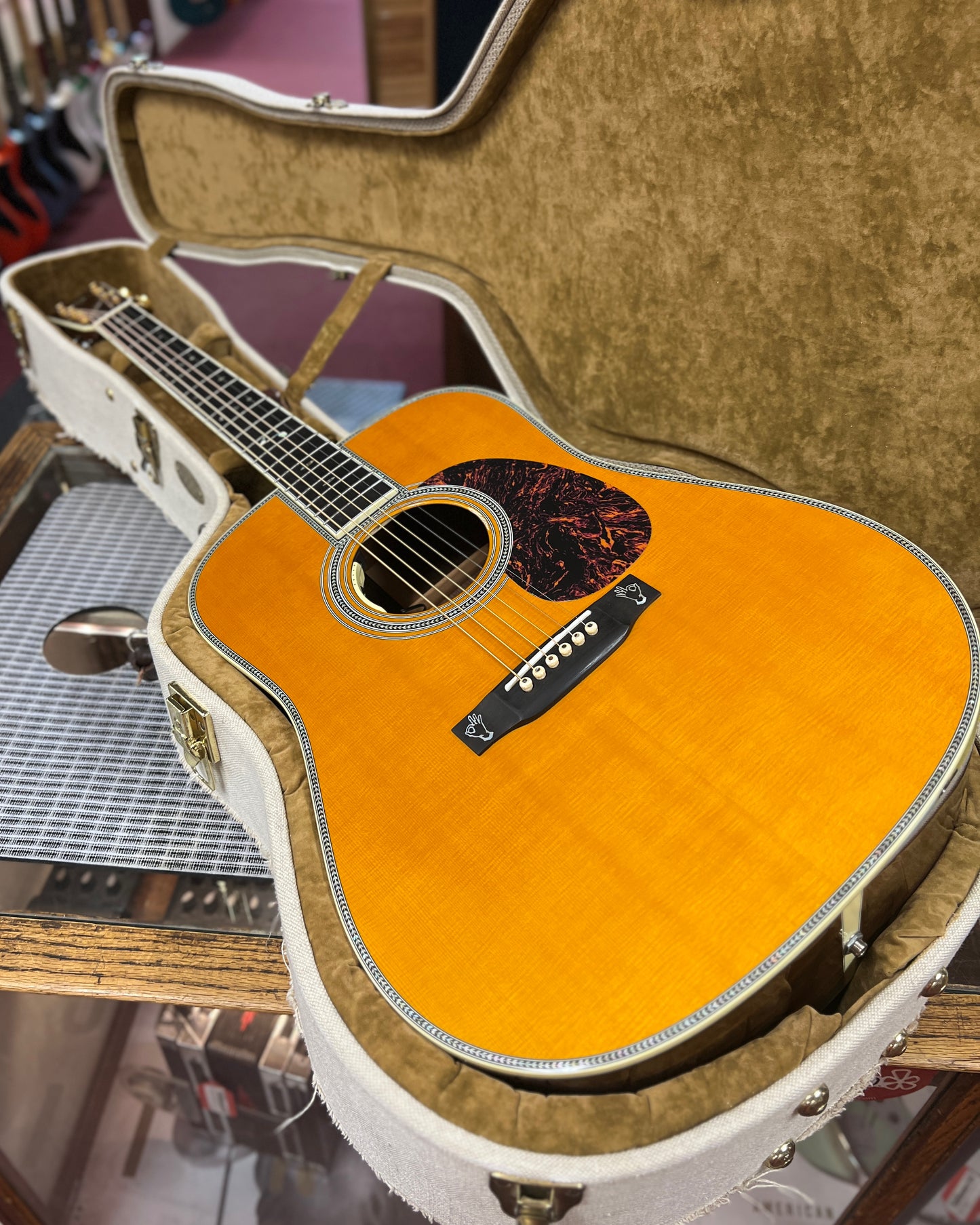 Showroom photo of full front of Martin Doobie-42 Tom Johnston Signature Acoustic Guitar (2007)