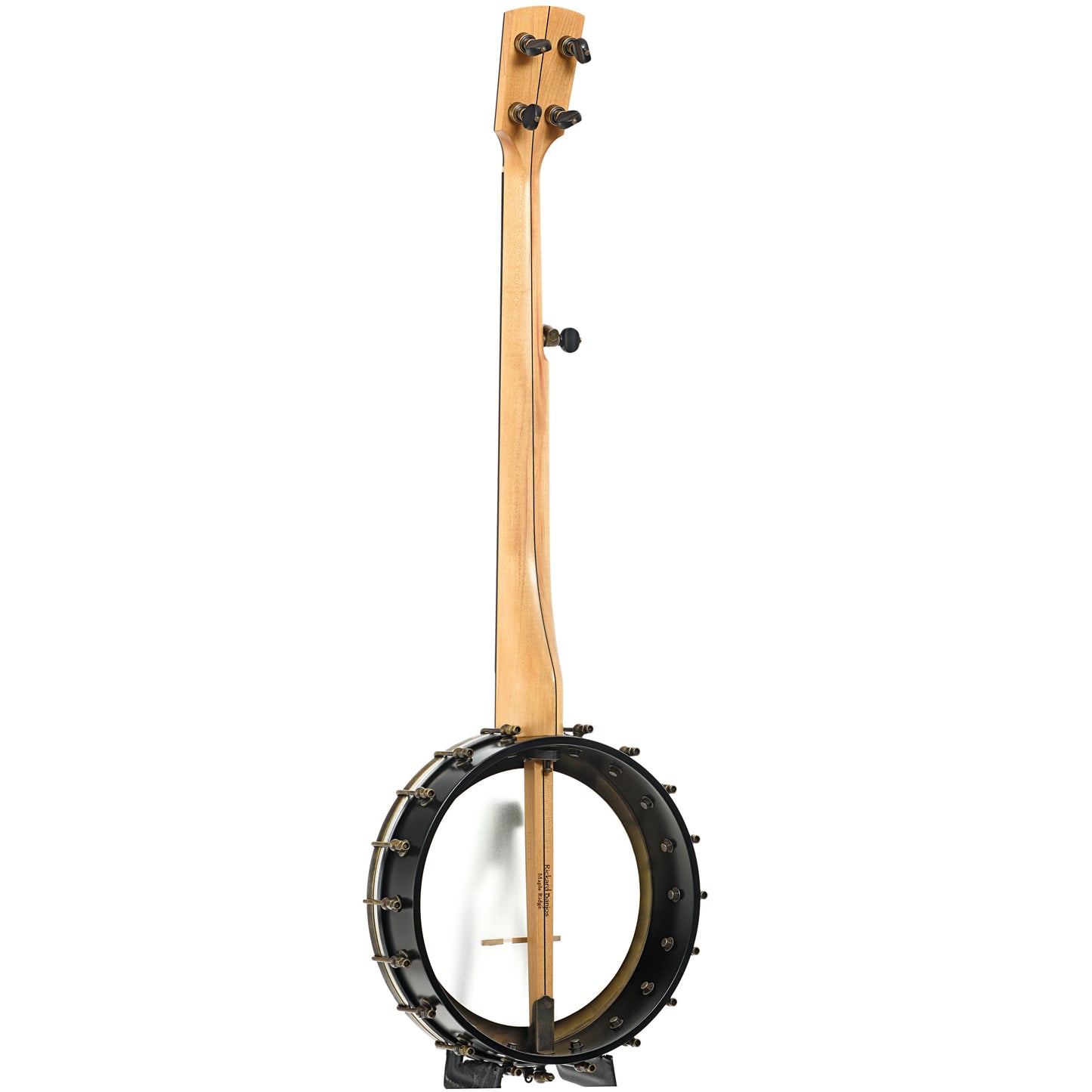 Full back and side of Rickard Maple Ridge 11" Open Back Banjo (2020)