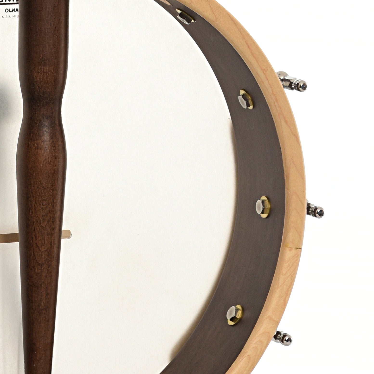 Inside rim of Gold Tone High Moon HM-100 Open Back Banjo