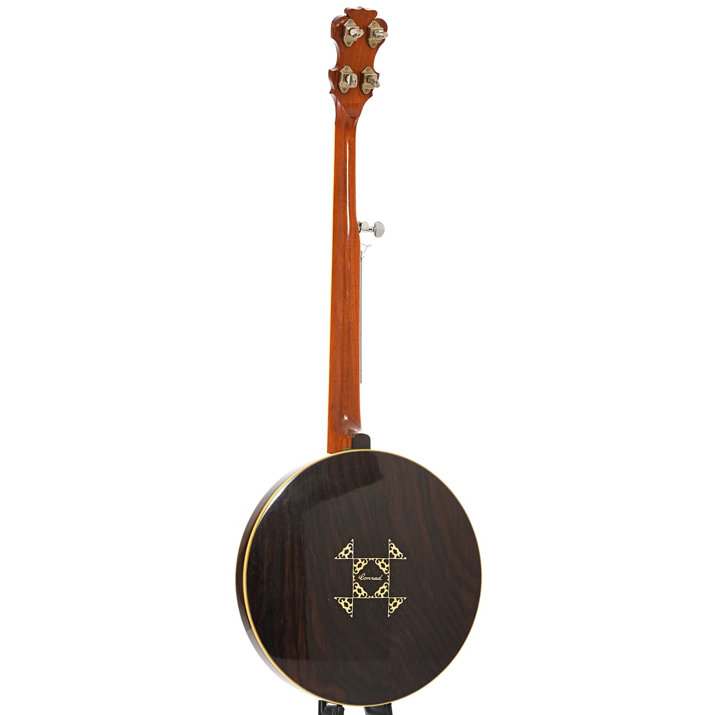 Full back and side of Conrad Resonator Banjo