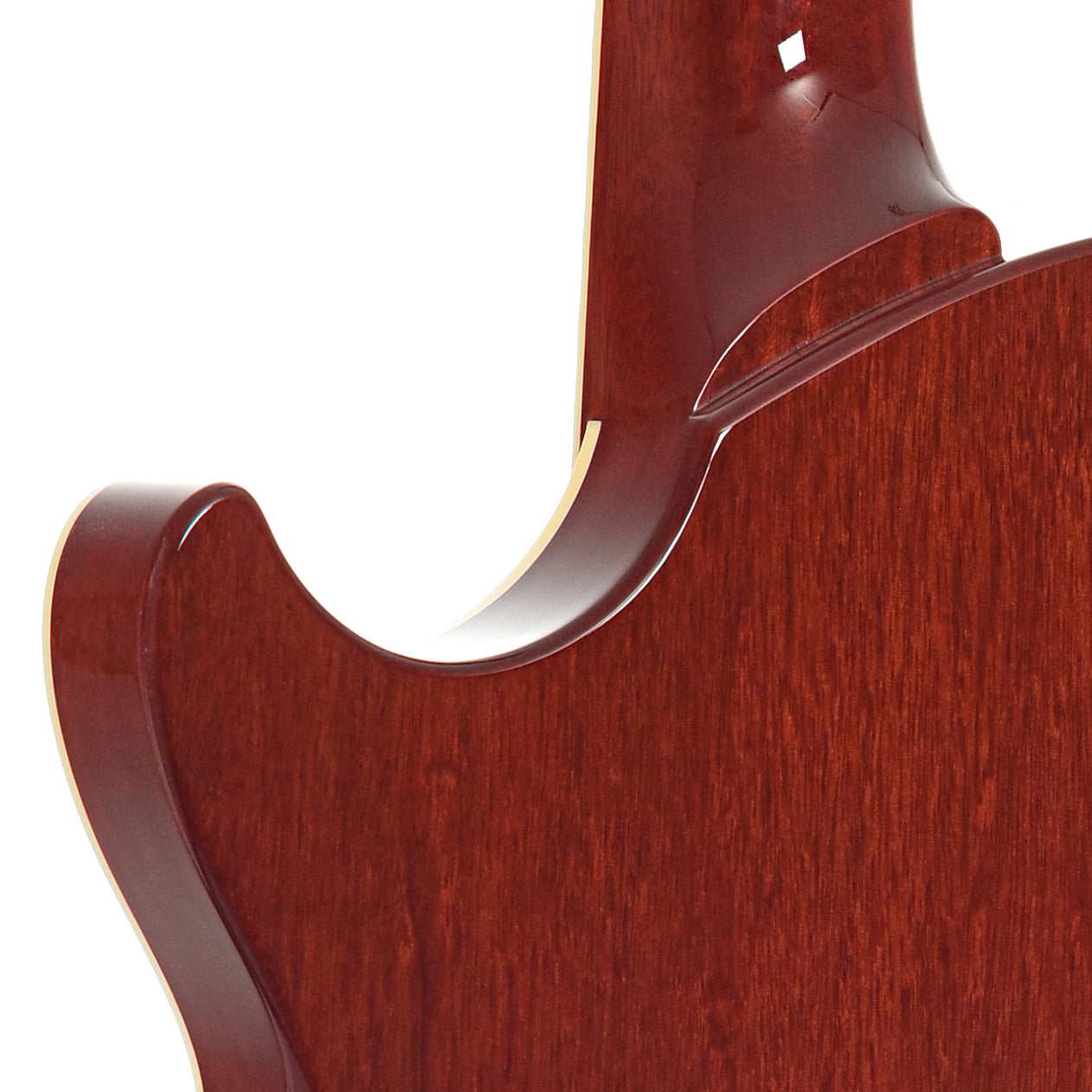 Neck Joint of Collings CL Electric Guitar, Dark Cherry Sunburst