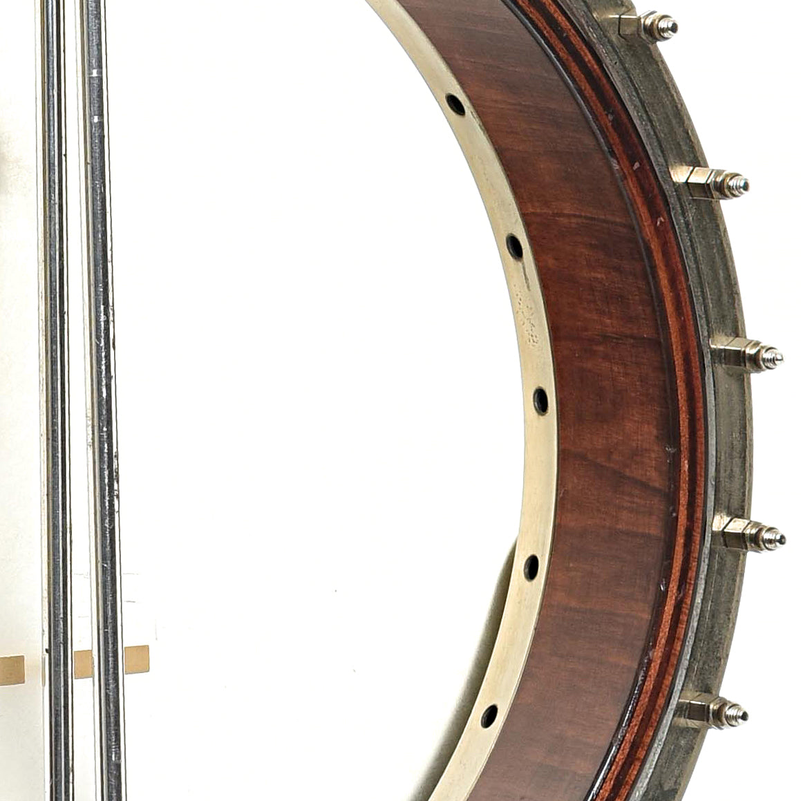 Inside rim of Vega FP-5 Folk Professional Open Back Banjo (1964)