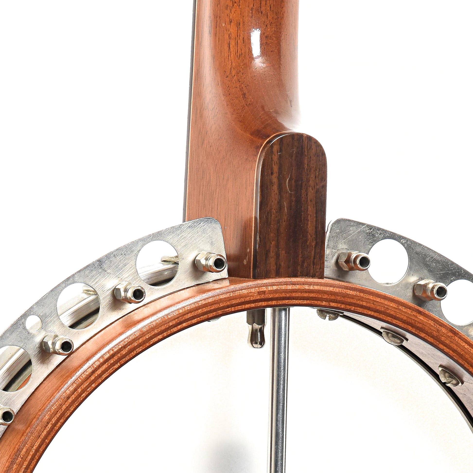 Rear neck joint and flange of Ome XX-R Resonator Banjo