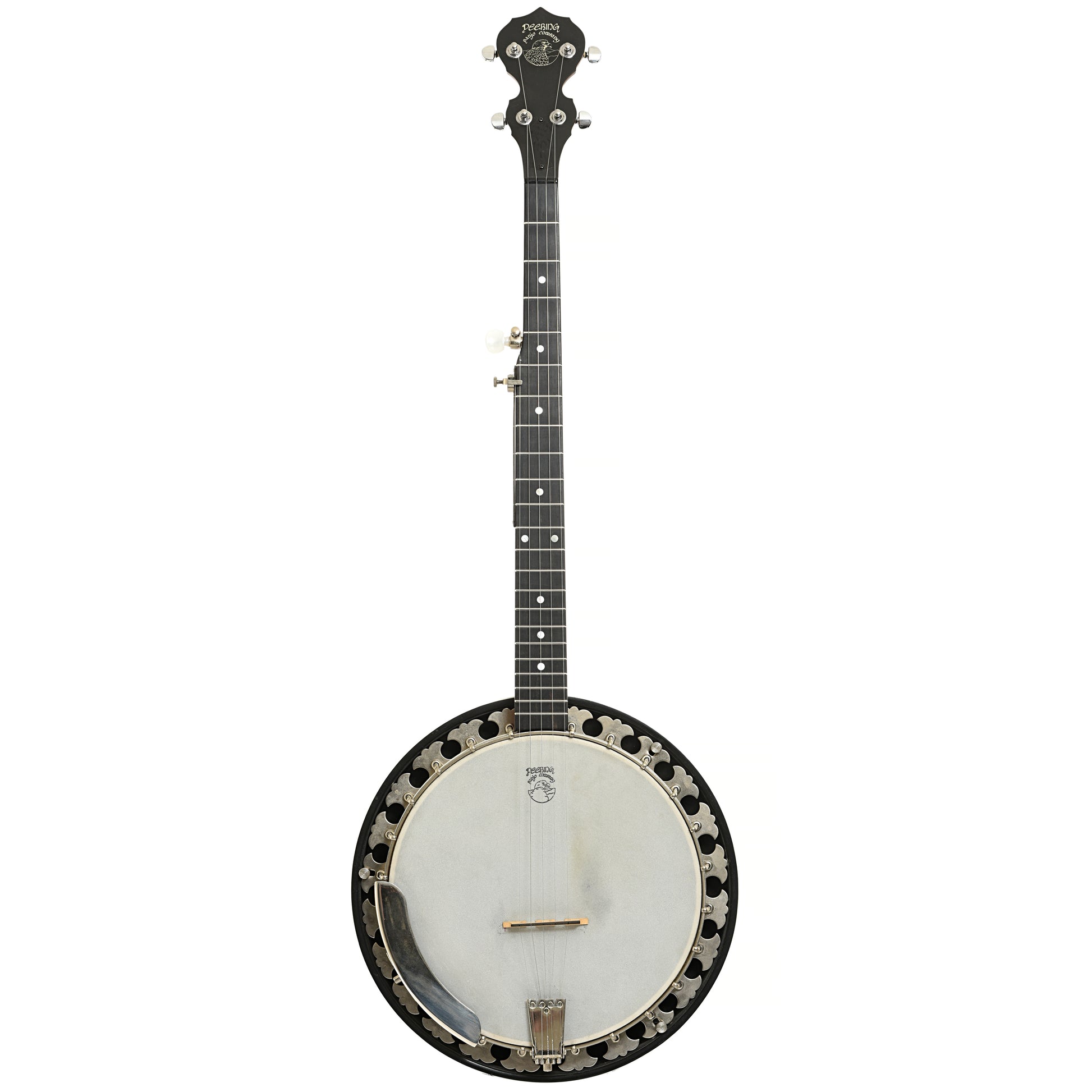 Full front of Deering Boston 5-string Resonator Banjo (1995)