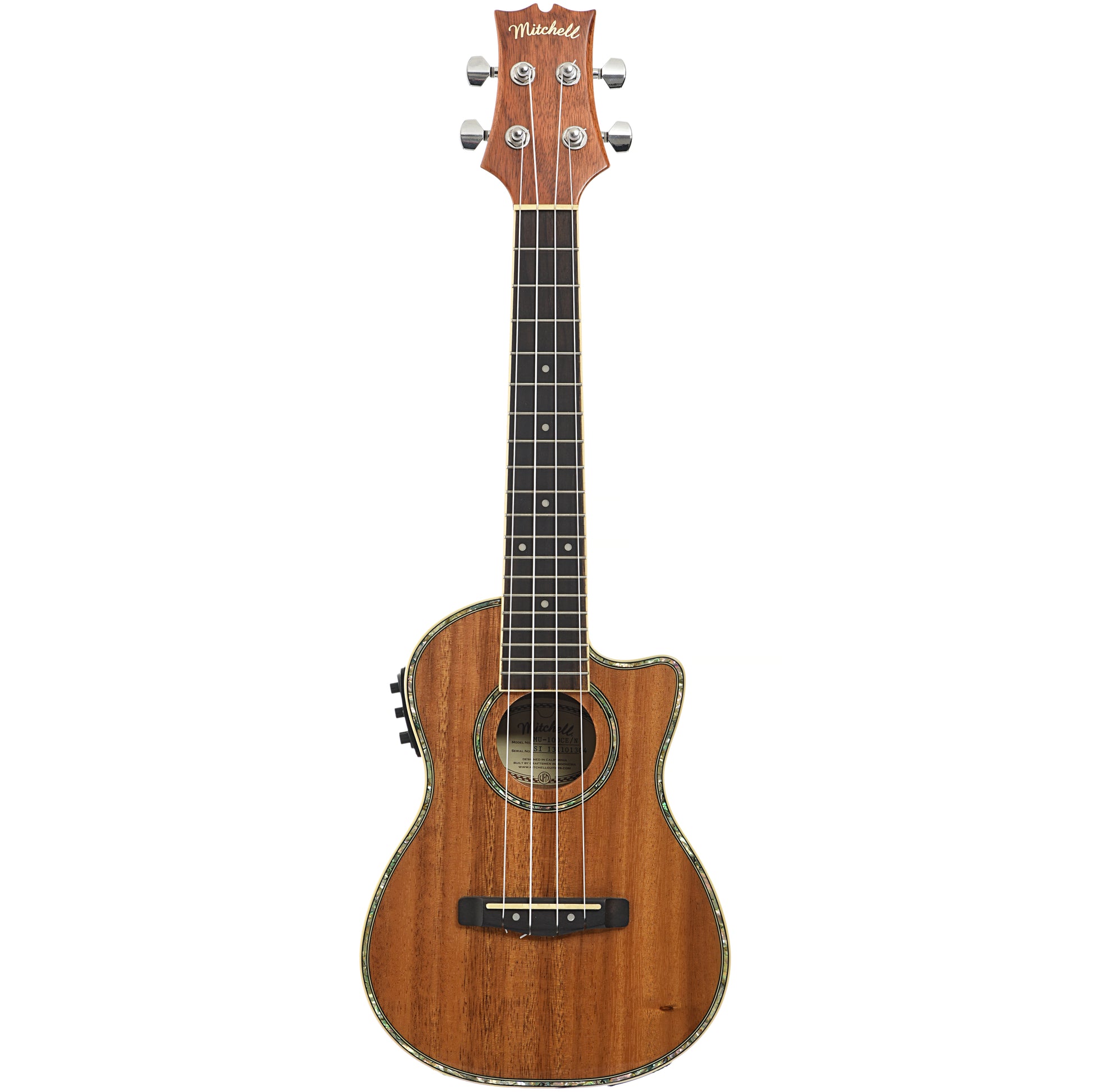 Full front of Mitchell MU100CE Ukulele (2013)