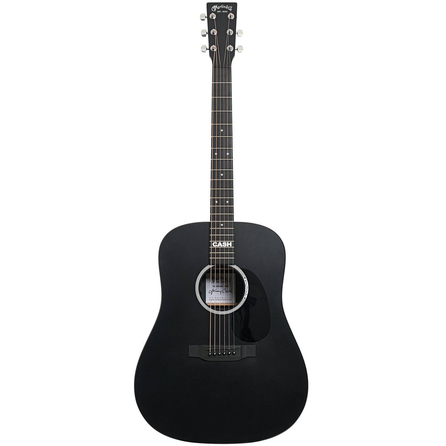 Full front of Martin DX Johnny Cash Acoustic Guitar (2023)