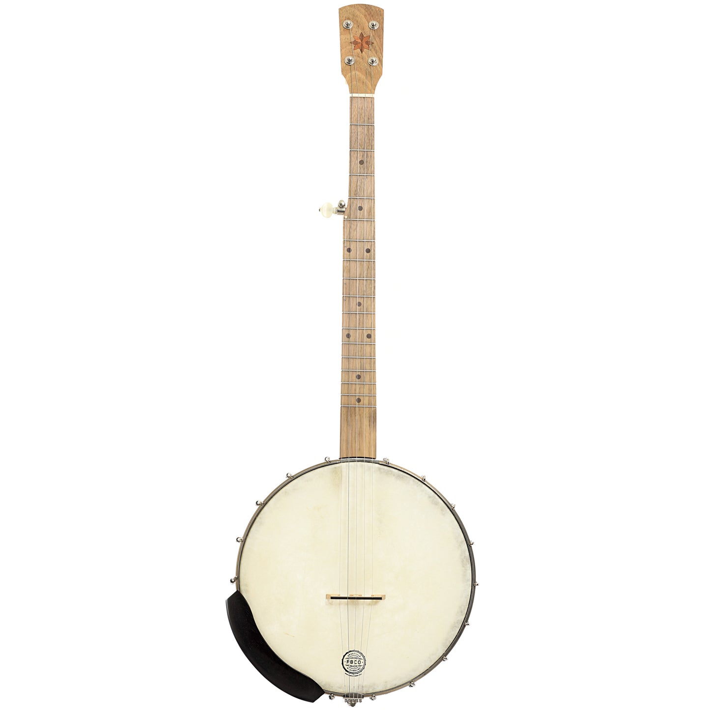 Full front of Pisgah Possum Cherry 12" Open Back Banjo (c.2014)