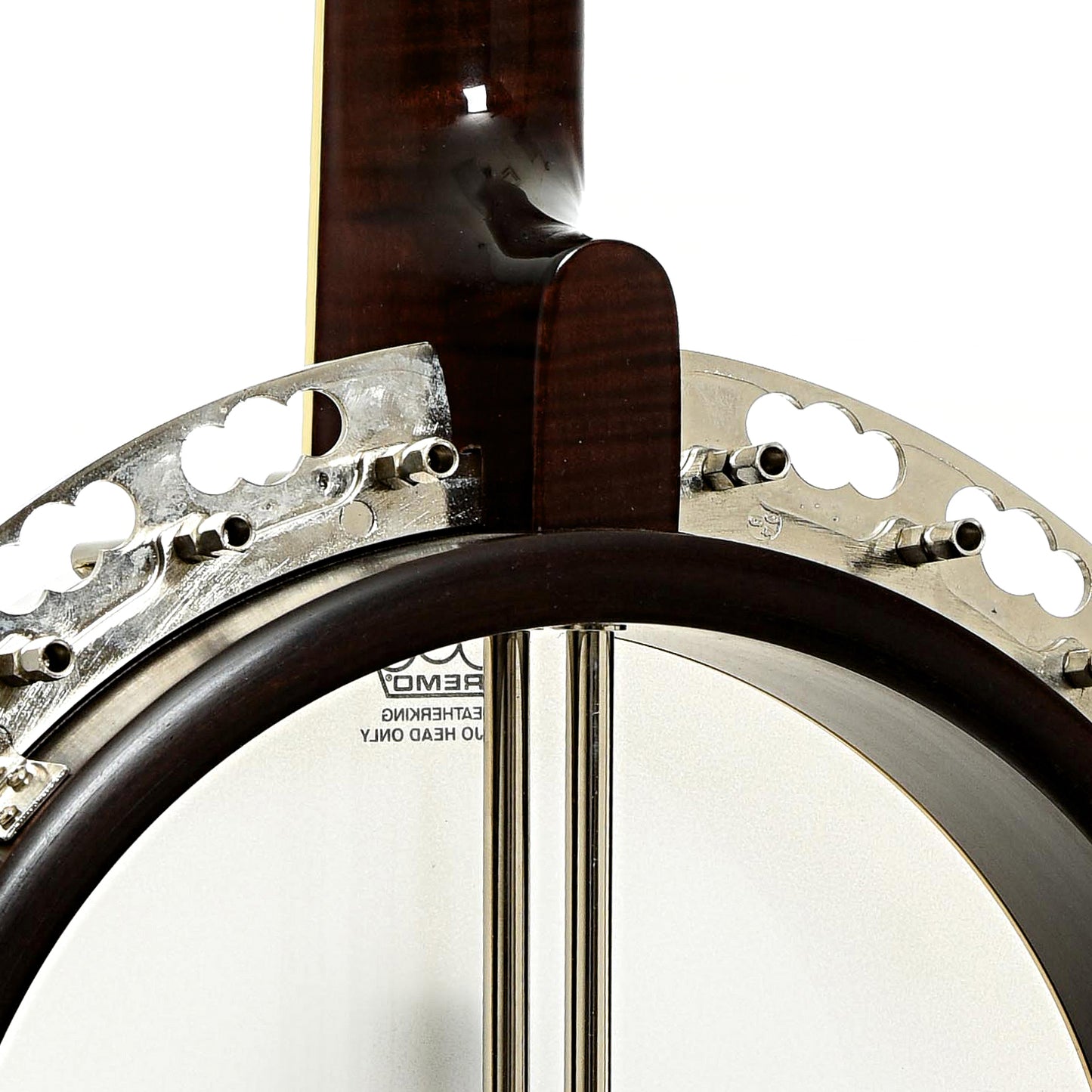 Rear neck joint of Deering Tenbrooks Legacy Resonator Banjo