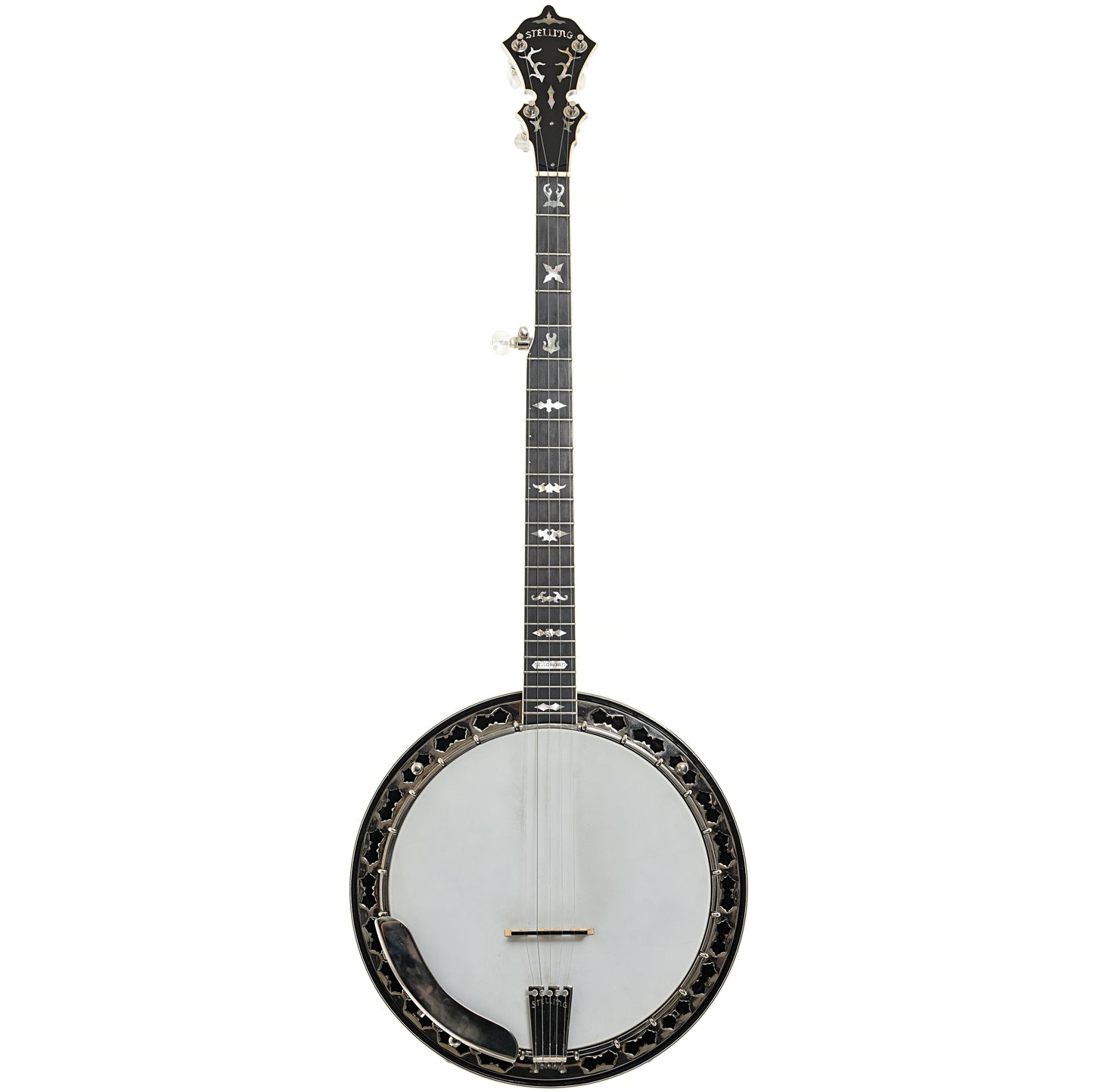 Full front of Stelling Staghorn Resonator Banjo (c.1984)