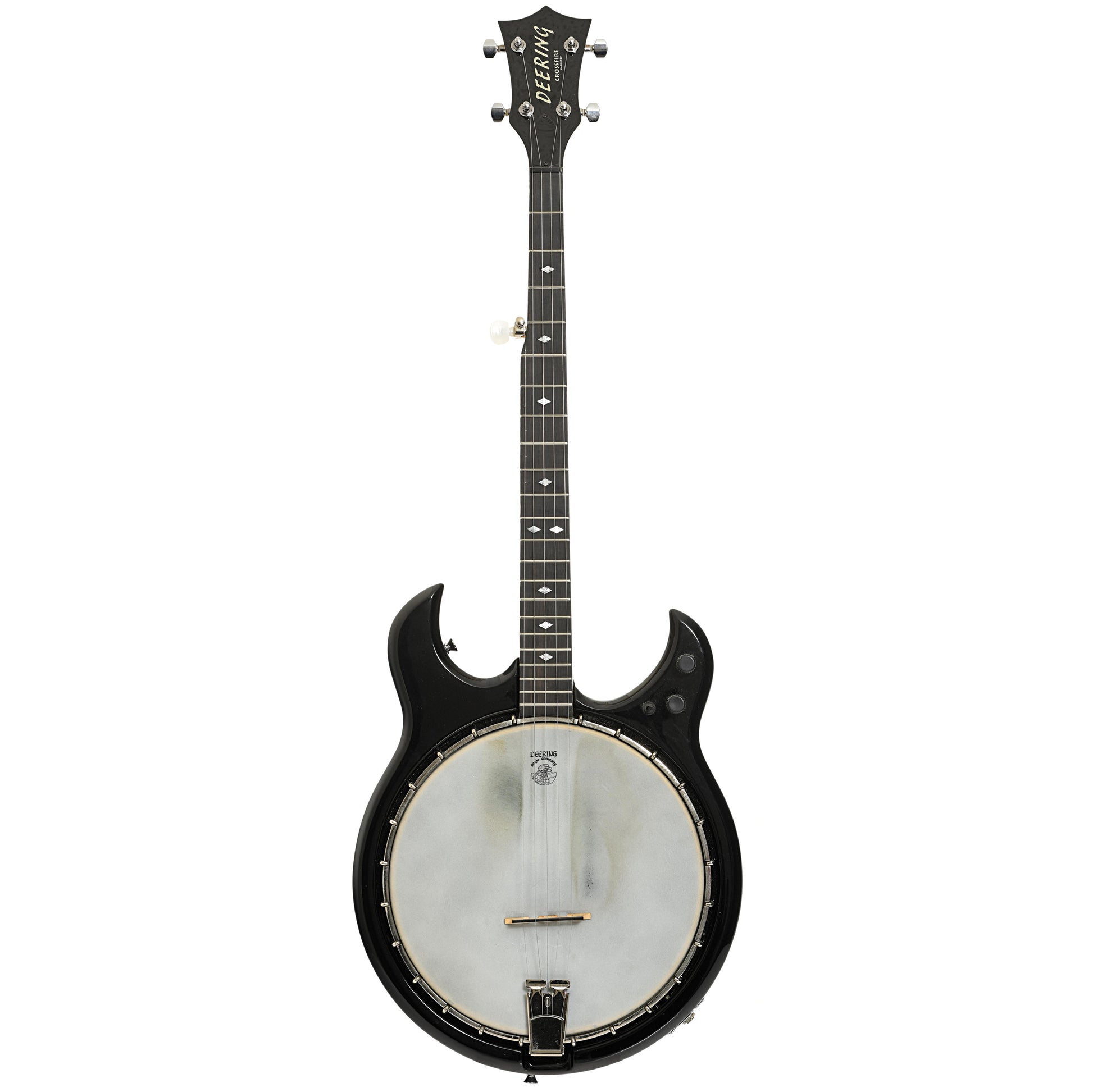 Full front of Deering Crossfire Electric Banjo (mid-1990's)