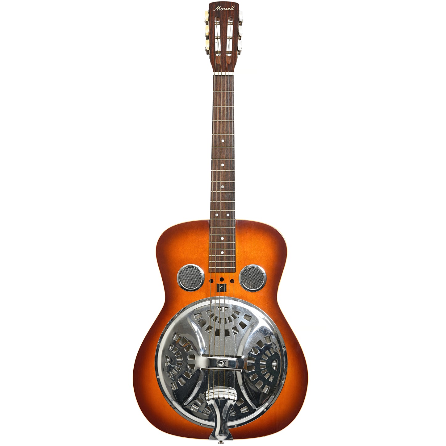 Full front of Morrell MD1 Squareneck Resonator Guitar (1990s)