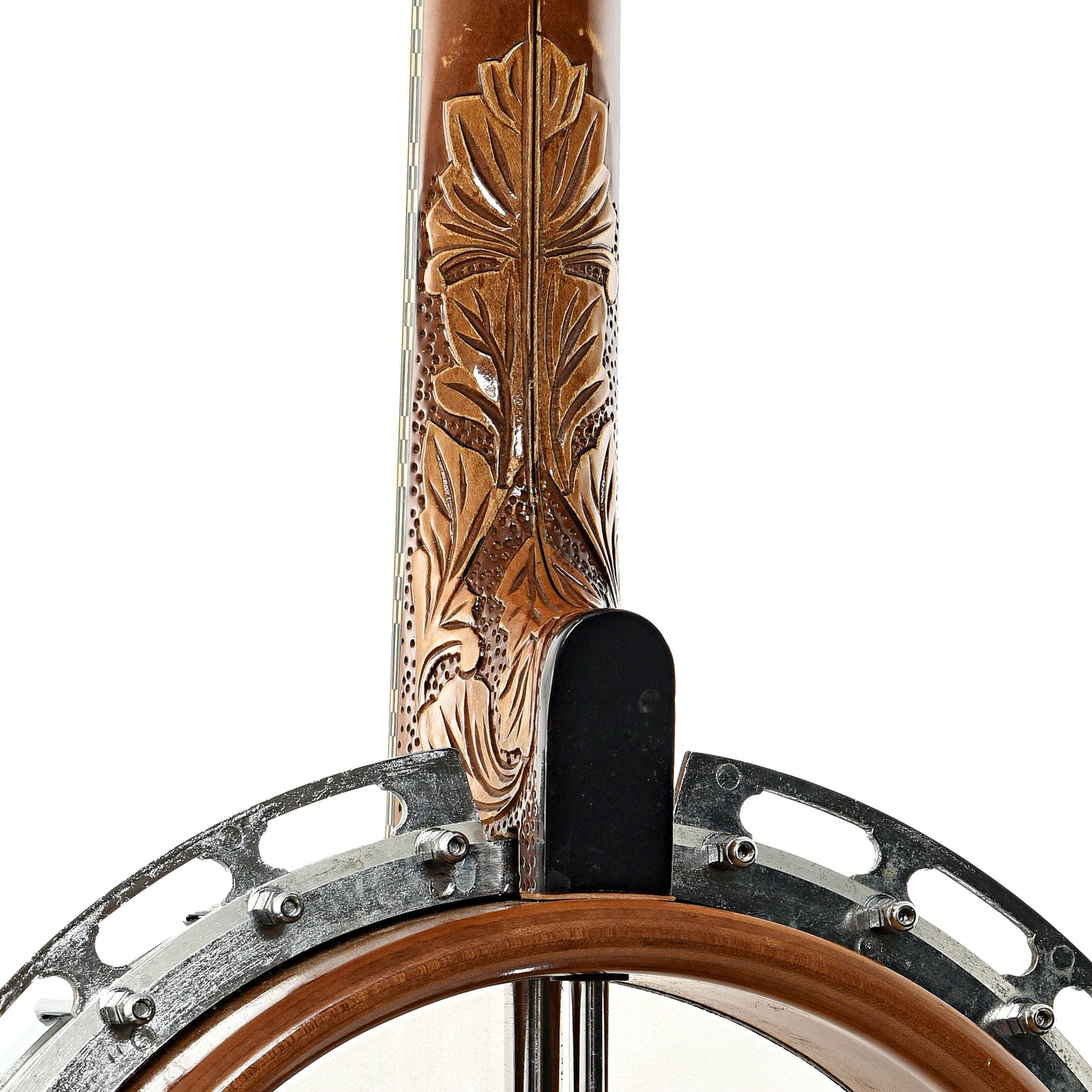 Neck joint of Aria Pro II Flying Eagle Resonator Banjo