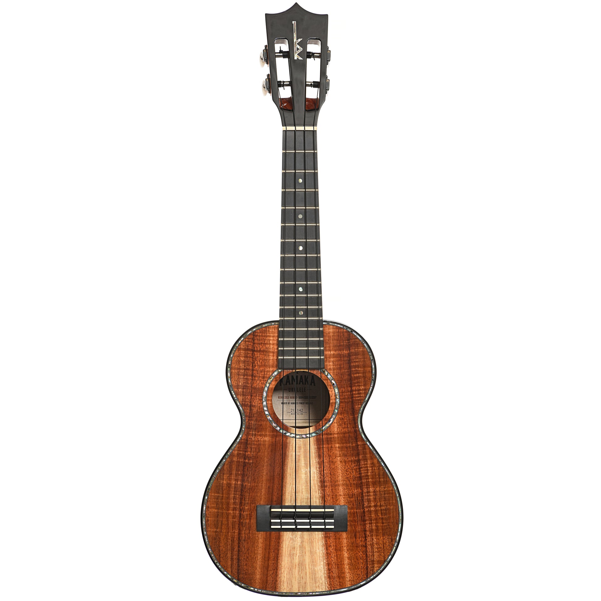 Full front of Kamaka HF-2 2DI Deluxe Concert Ukulele (2021)