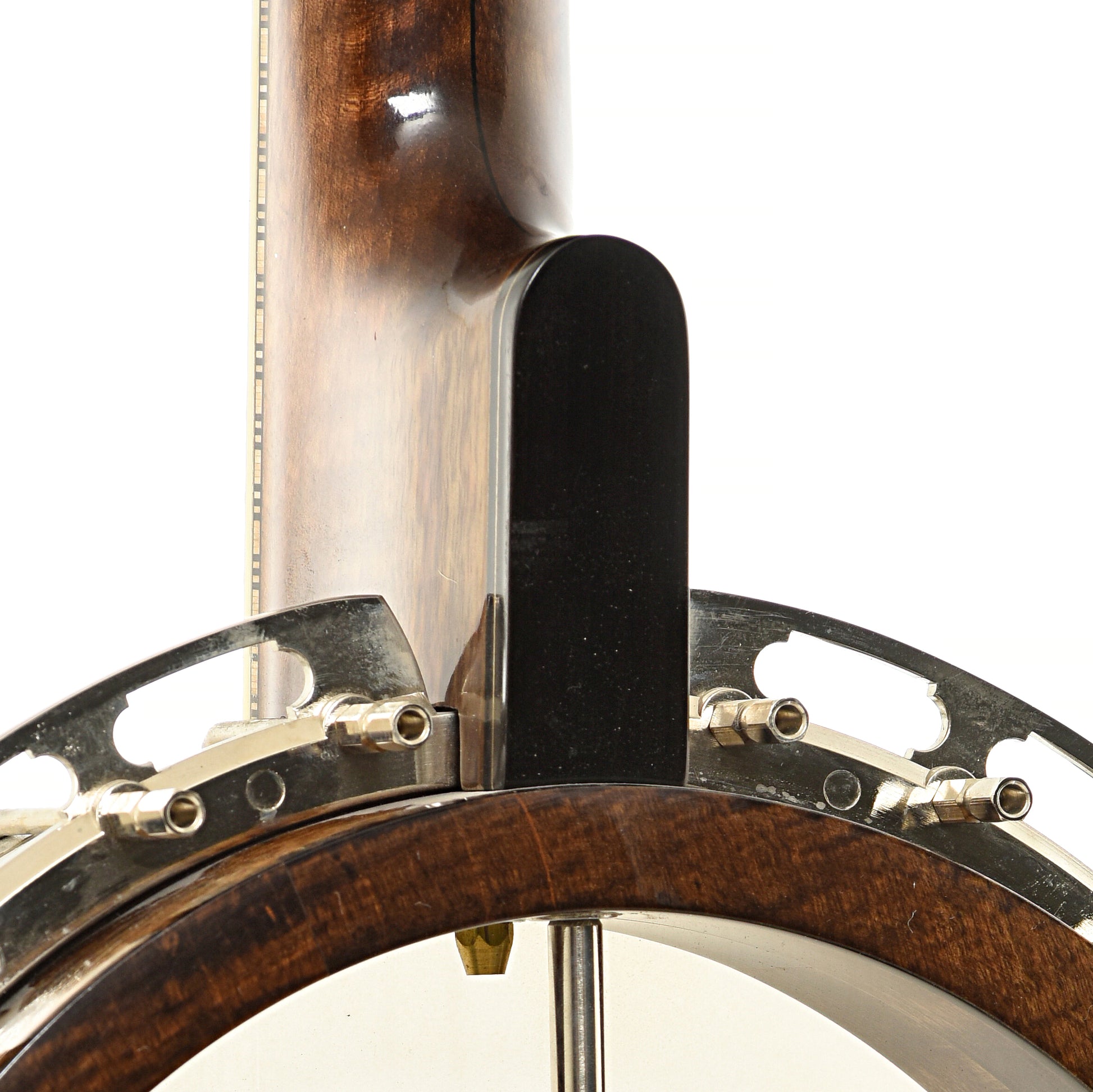 Neck joint of Wildwood Sololist Custom Resonator Banjo (c.2008)