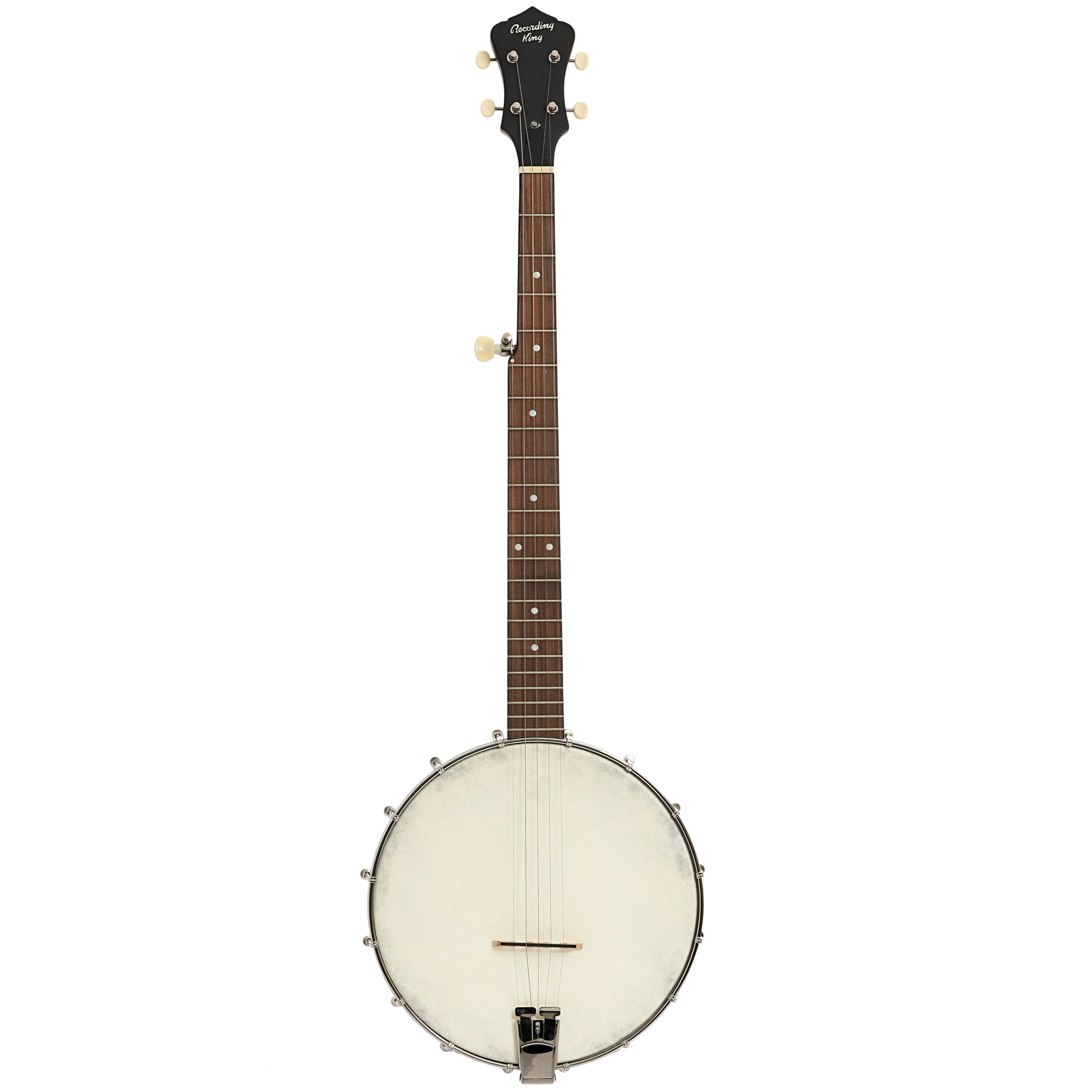 Full front of Recording King Dirty 30's Open-Back Banjo