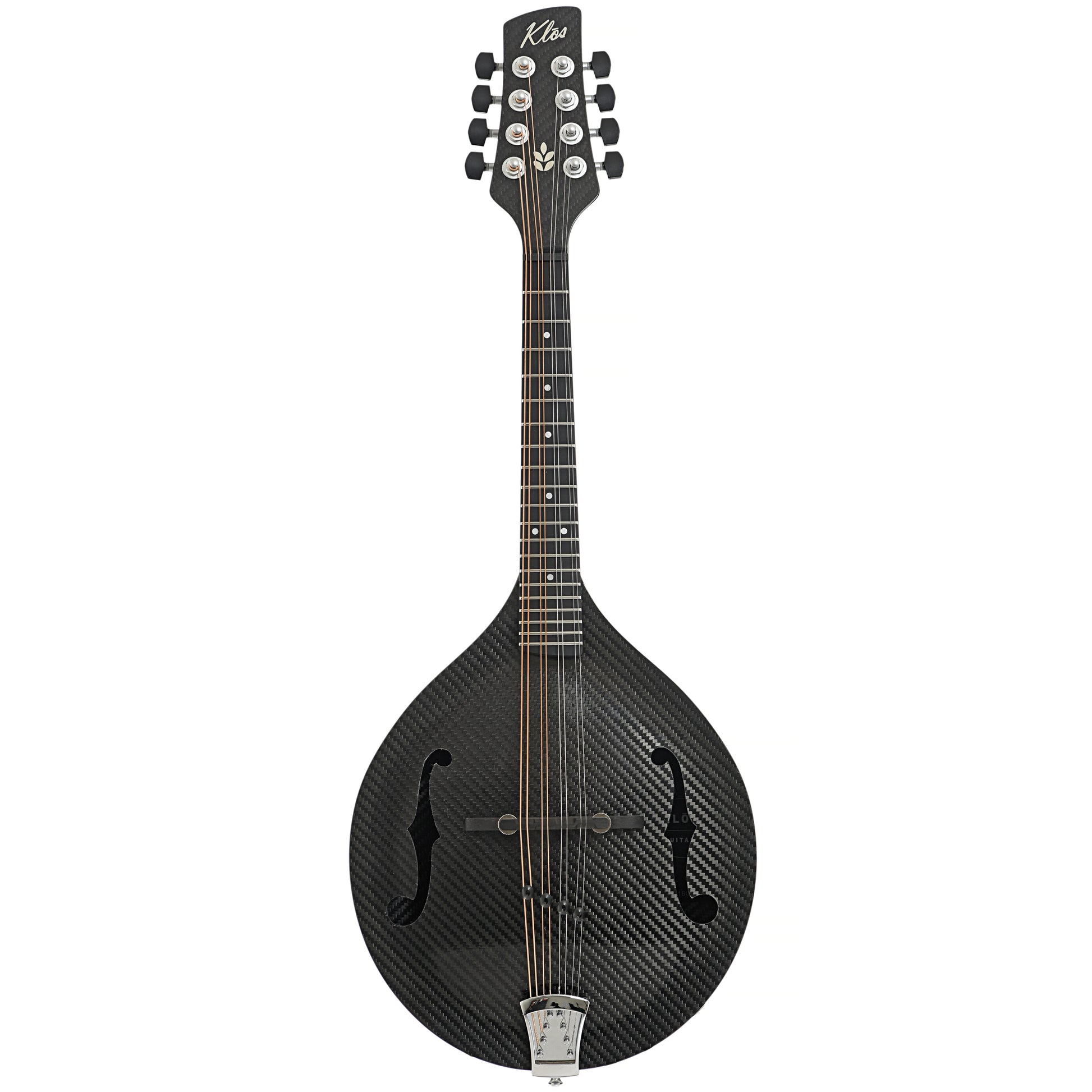 Full front of KLOS B-Stock Carbon Fiber Acoustic-Electric Mandolin A-Style