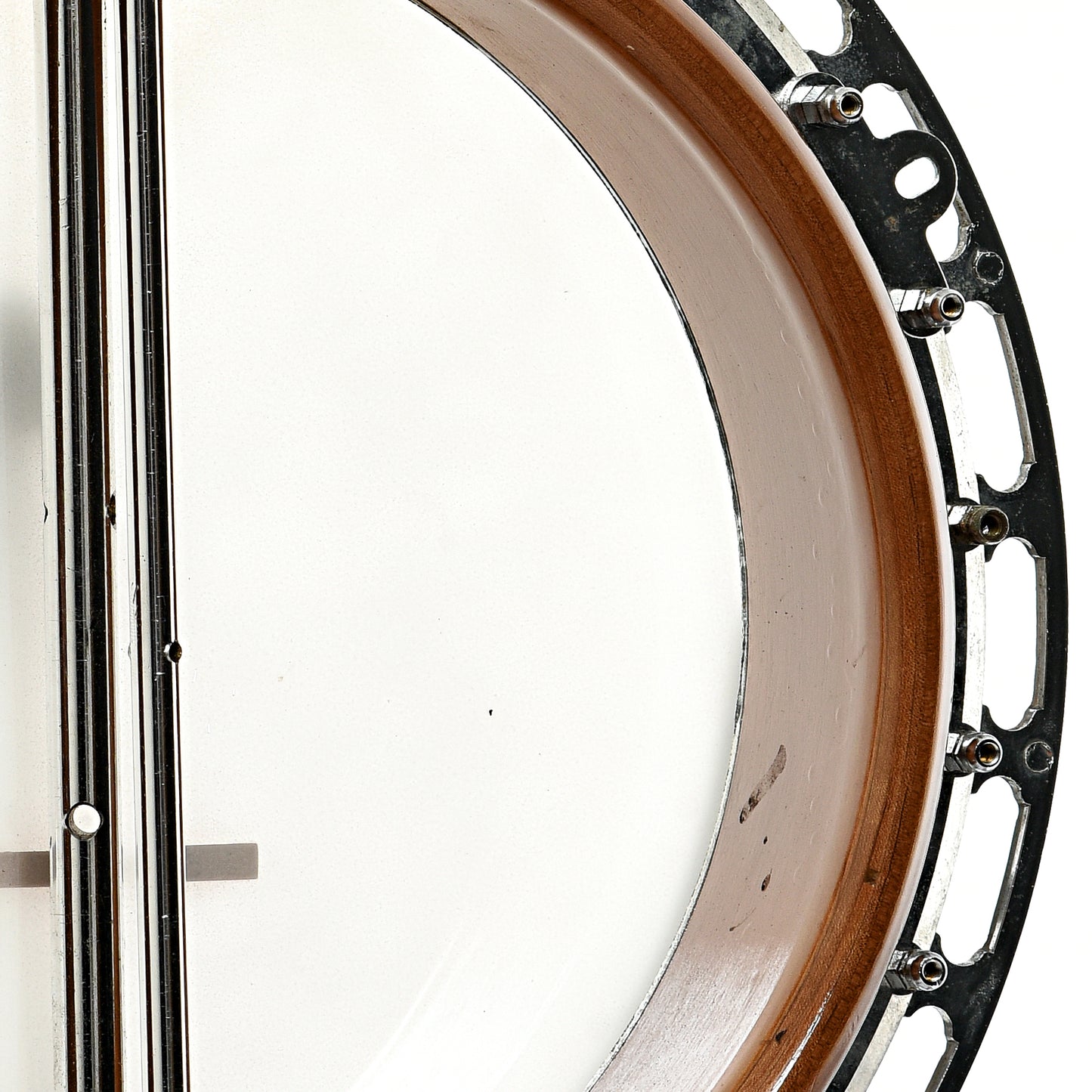 Inside rim of Aria Pro II Flying Eagle Resonator Banjo