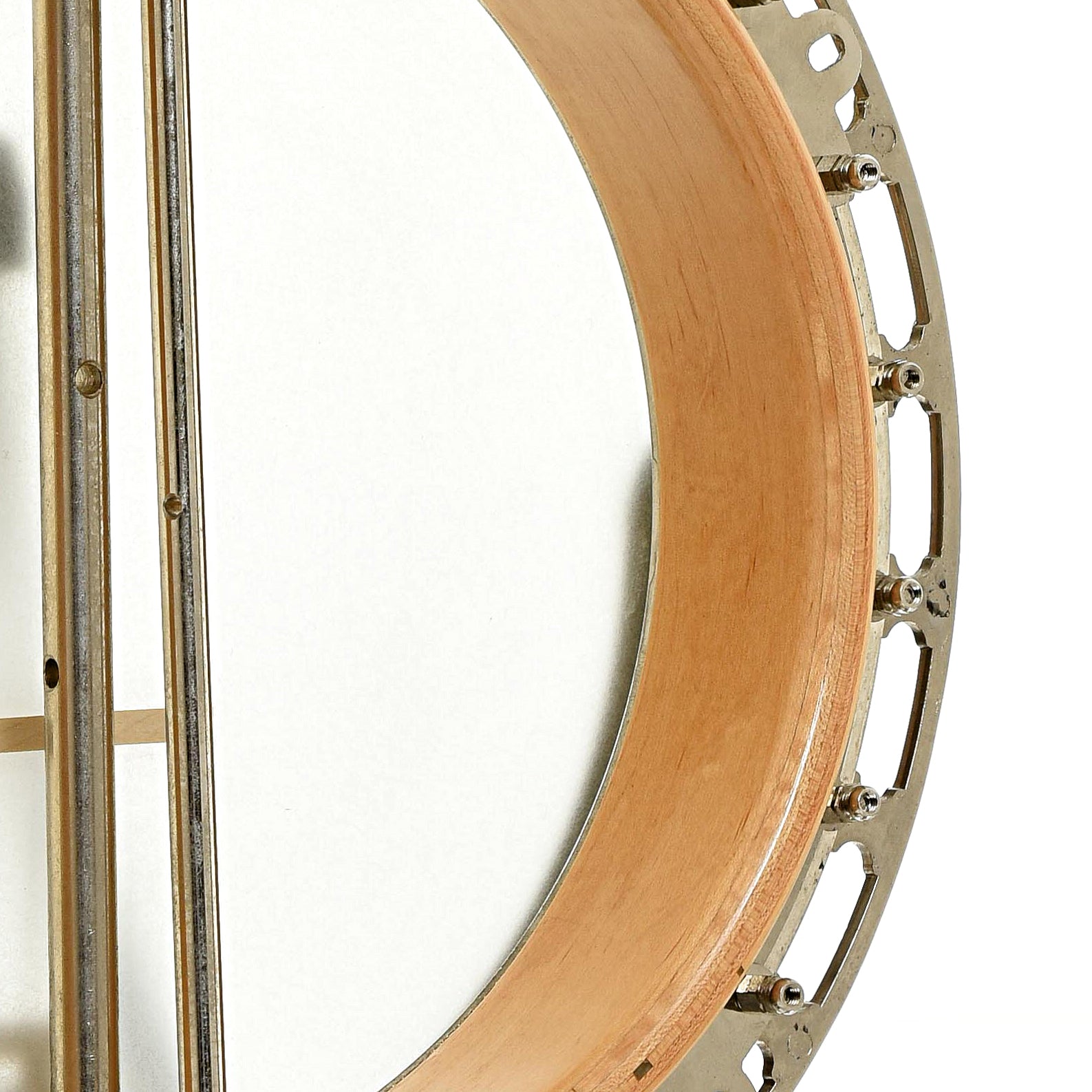 Inside rim of Conrad-Kasuga Hearts & Flowers Resonator Banjo
