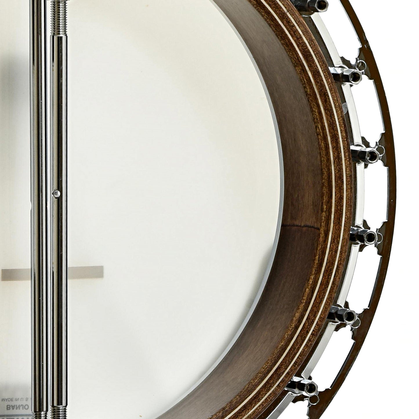 Inside rim of Louzee / Hopkins Mike Longworth Resonator Banjo