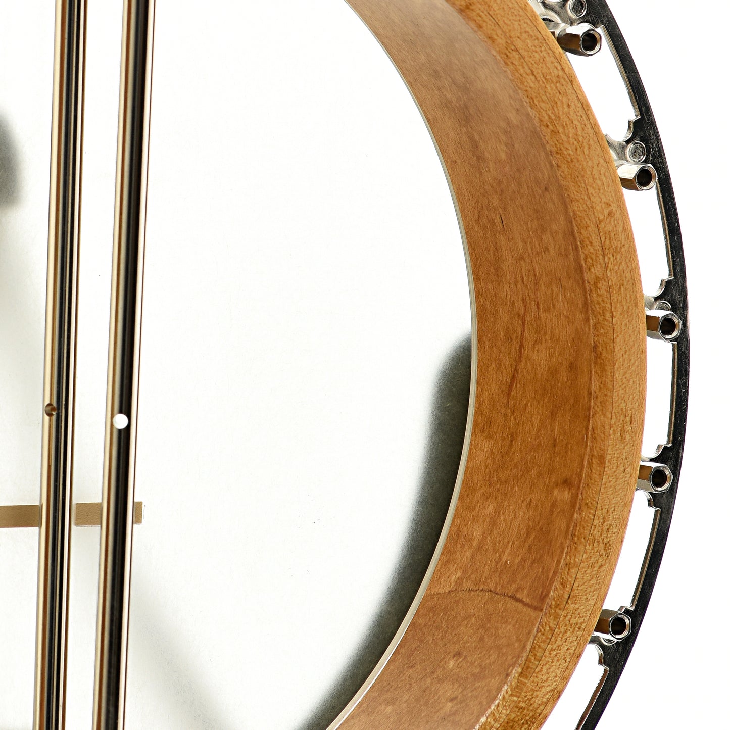 inside rim of Bishline Custom Zebrawood Resonator Banjo