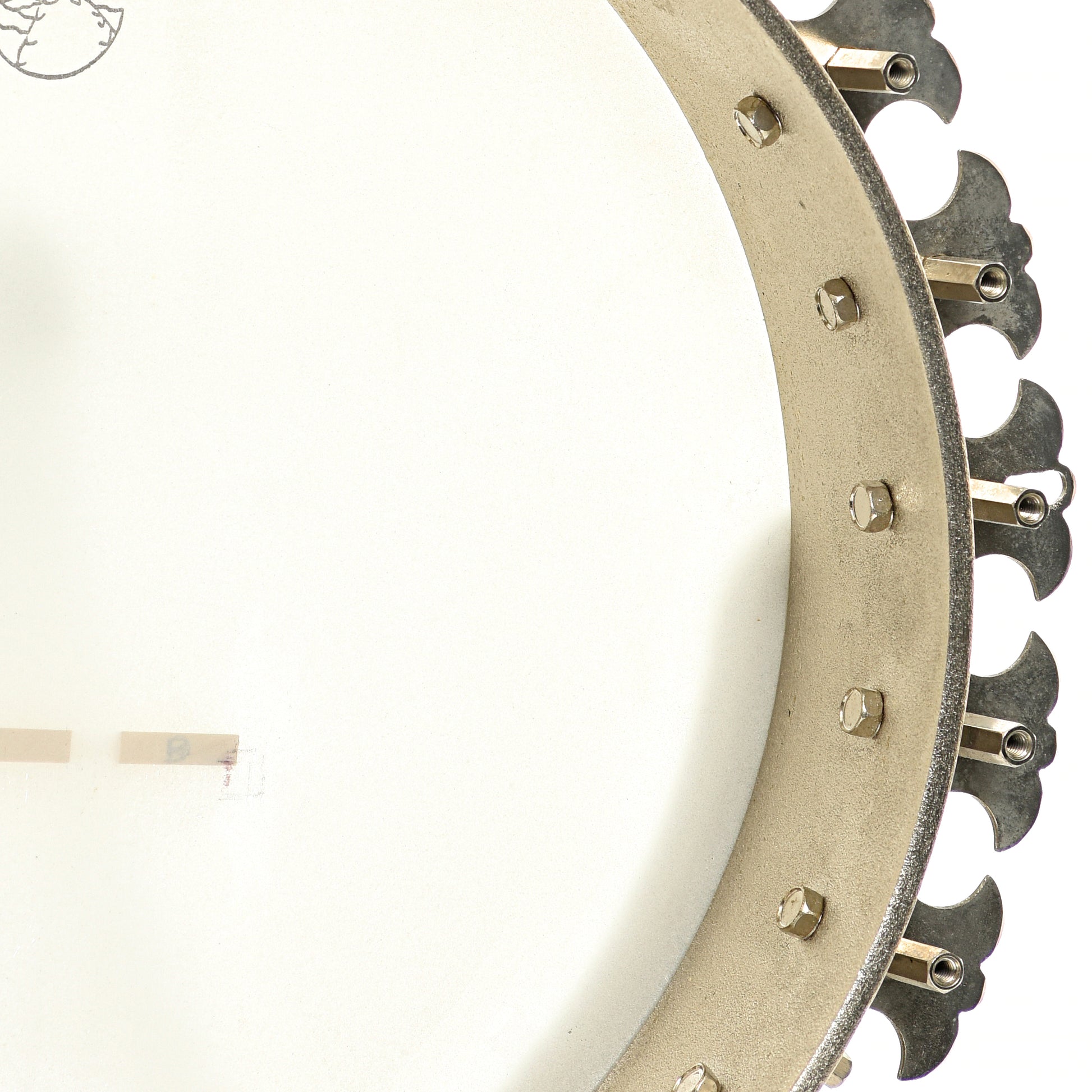 Inside rim of Deering Boston 5-string Resonator Banjo (1995)