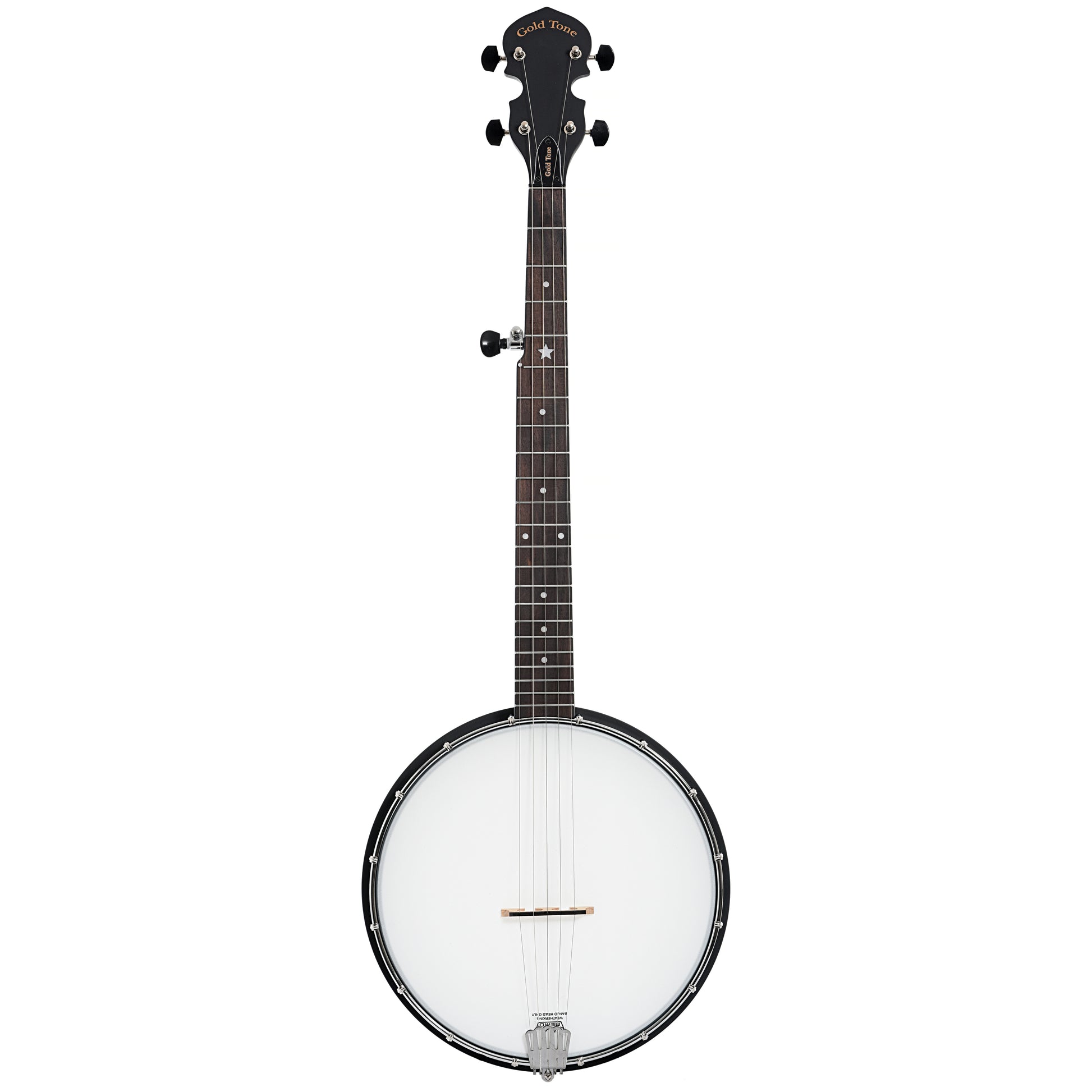 Full front of Gold Tone AC-Traveler Openback Banjo 