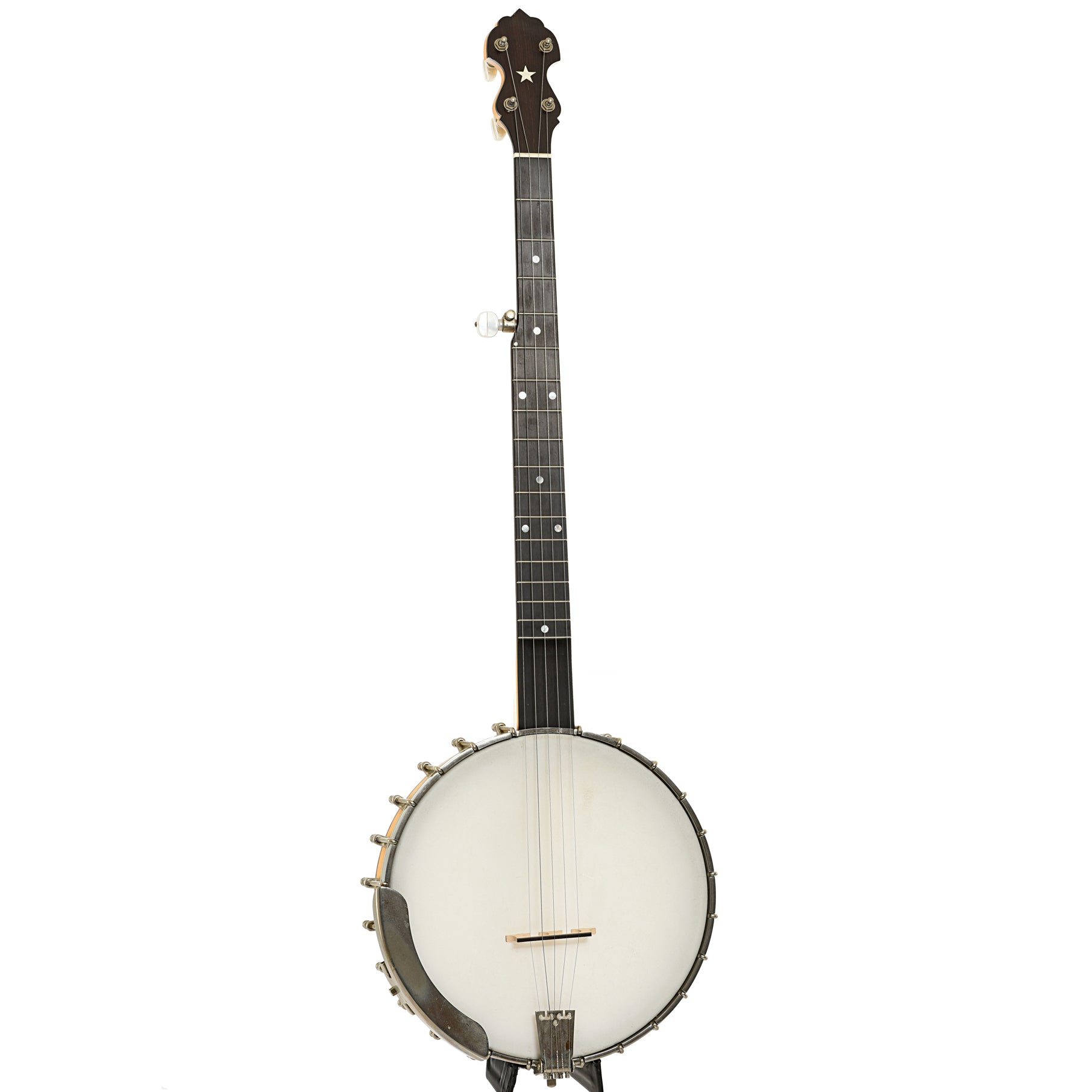 Full front and side of Bart Reiter Regent Open Back Banjo (2006)