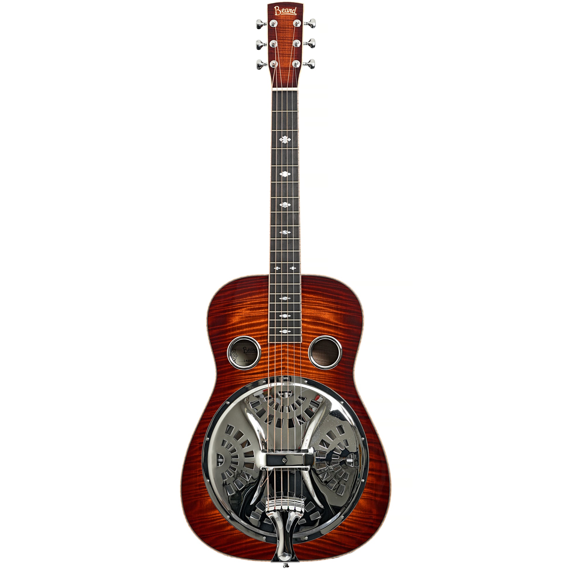 Full front of 	Beard Legacy E-Model Squareneck Resonator Guitar SN#1831-24