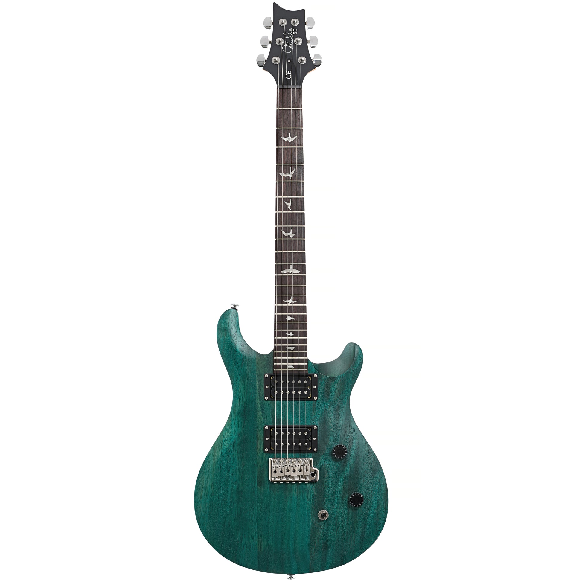 Full front of PRS SE CE24 Standard Satin Electric Guitar, Turquoise