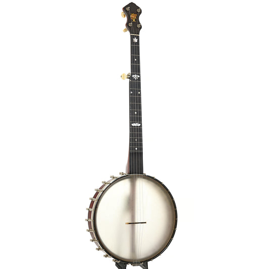 Full front and side of Mike Ramsey Chanterelle Woody 12" Maple Banjo (c.2004)