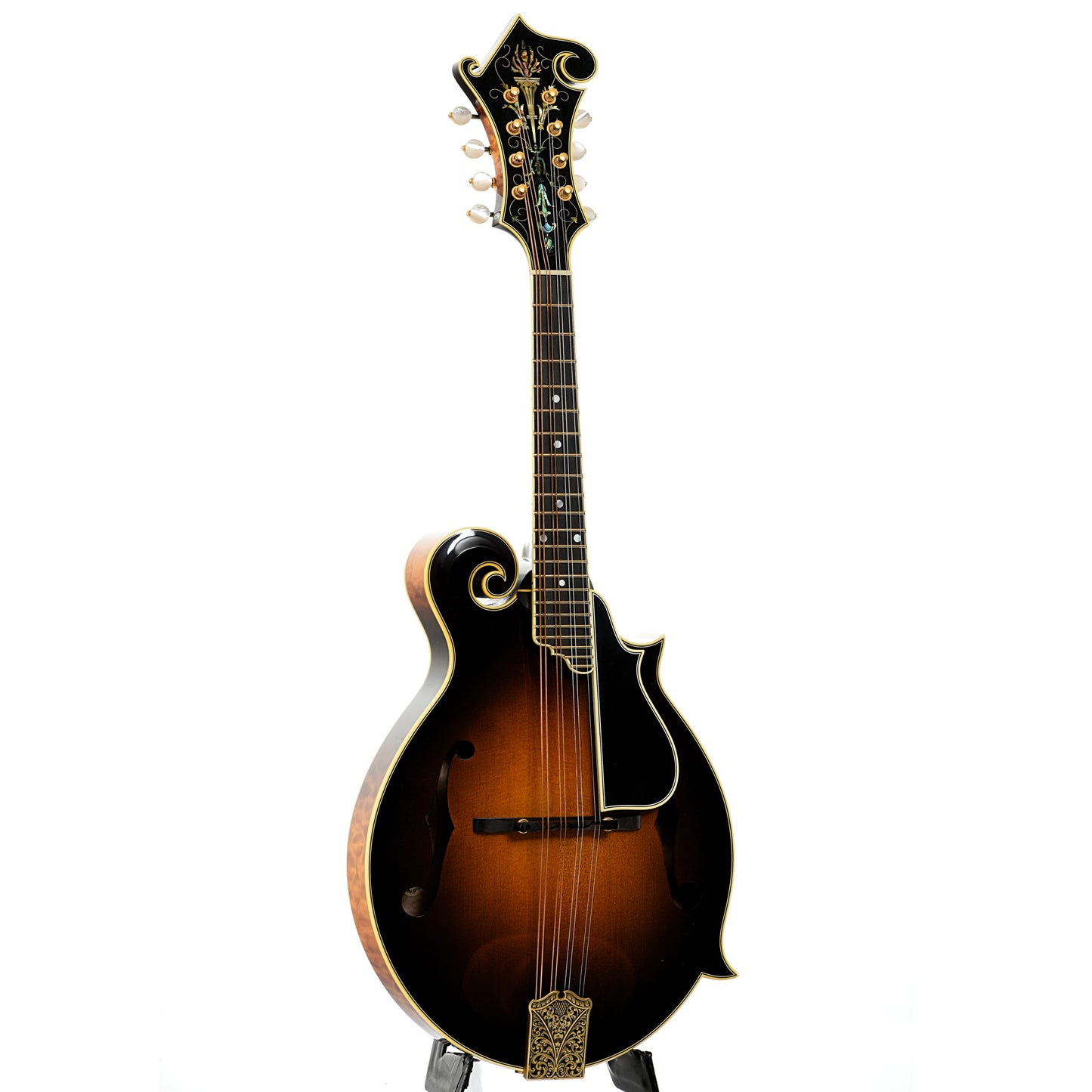 Full front and side of Ellis F-5 Reserve Mandolin (2016)